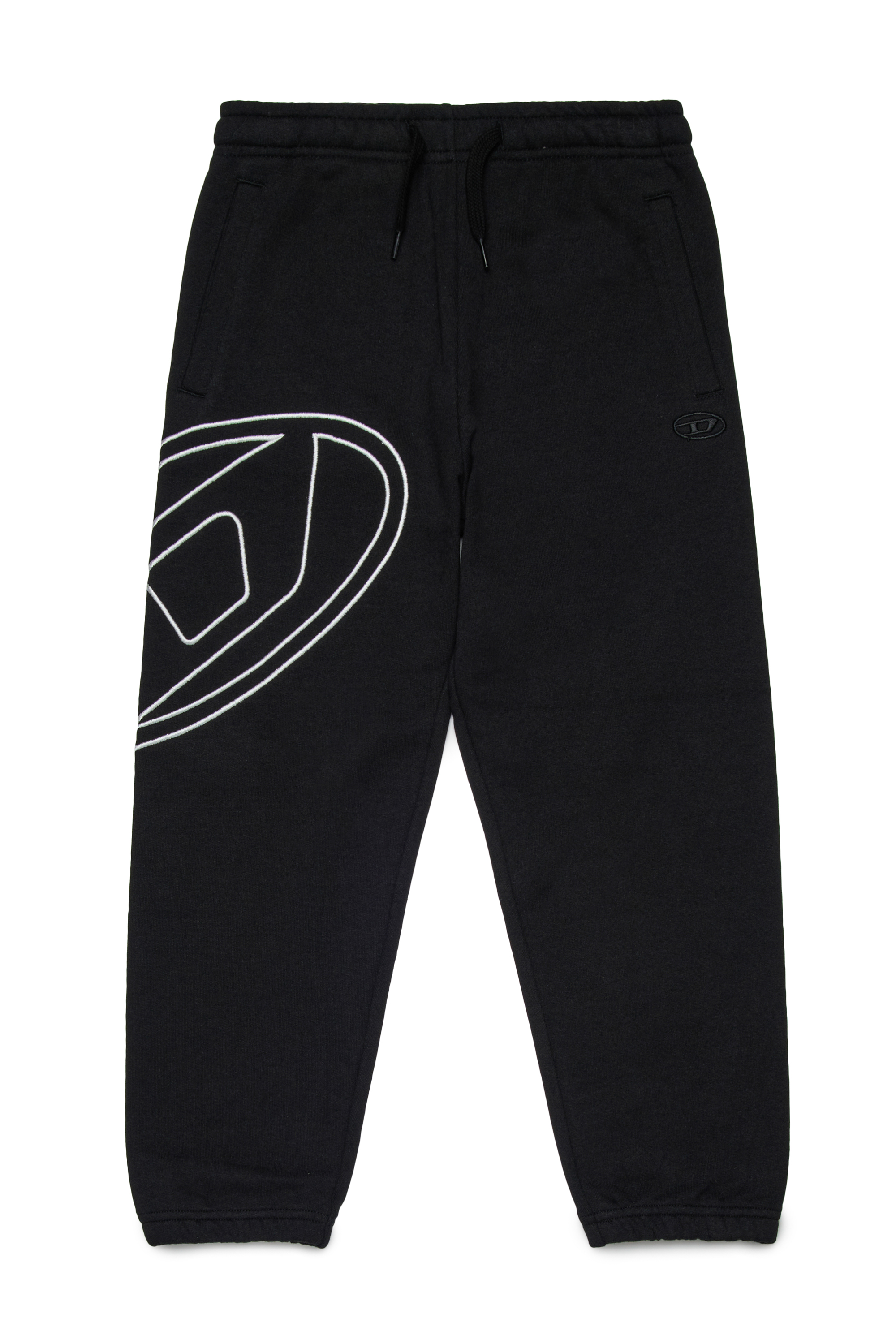 Diesel - PMARKYMEGOVALD, Pantalon de survêtement avec mega broderie Oval D Homme in Noir - 1