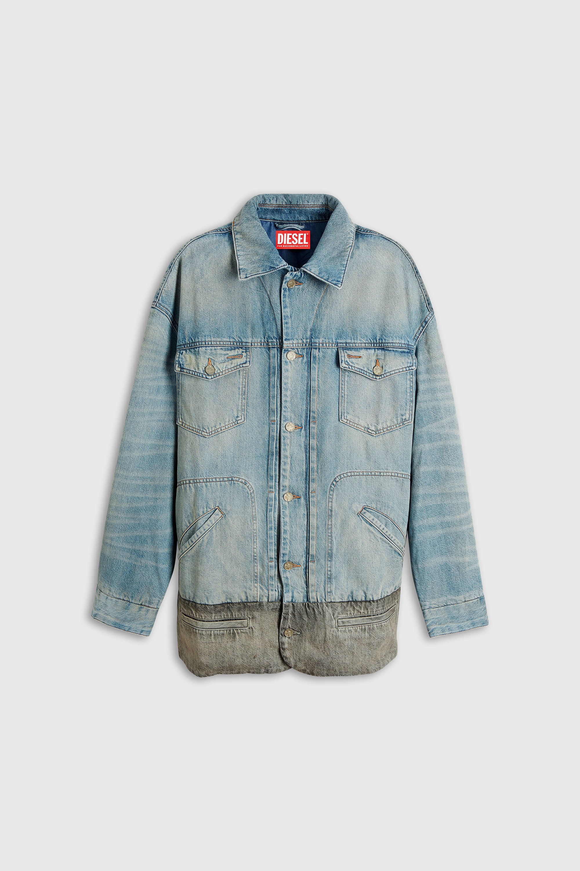 Diesel - D-ARI-S, Veste en denim avec ourlet contrastant Homme in Polychrome - 2