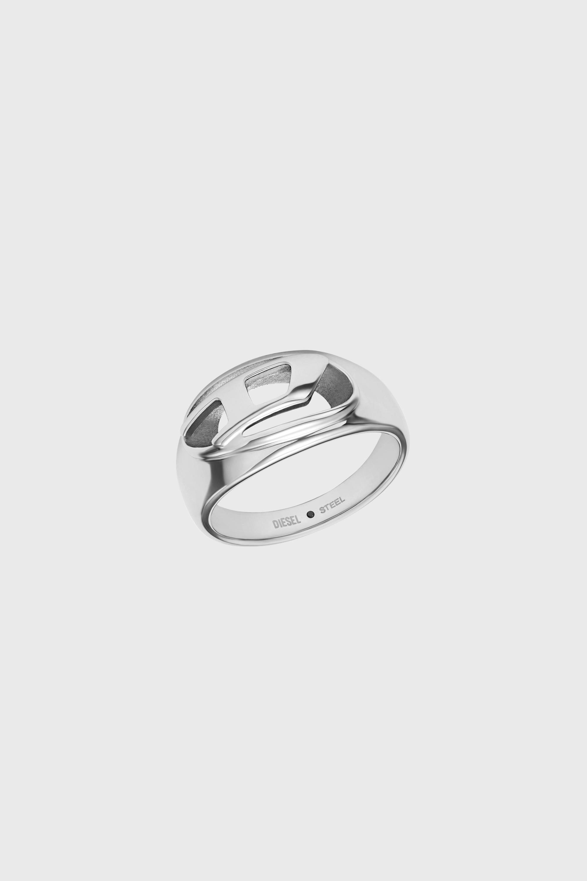 Diesel - DX1715040, Bague bande en acier inoxydable Mixte in Gris argent&eacute; - 1