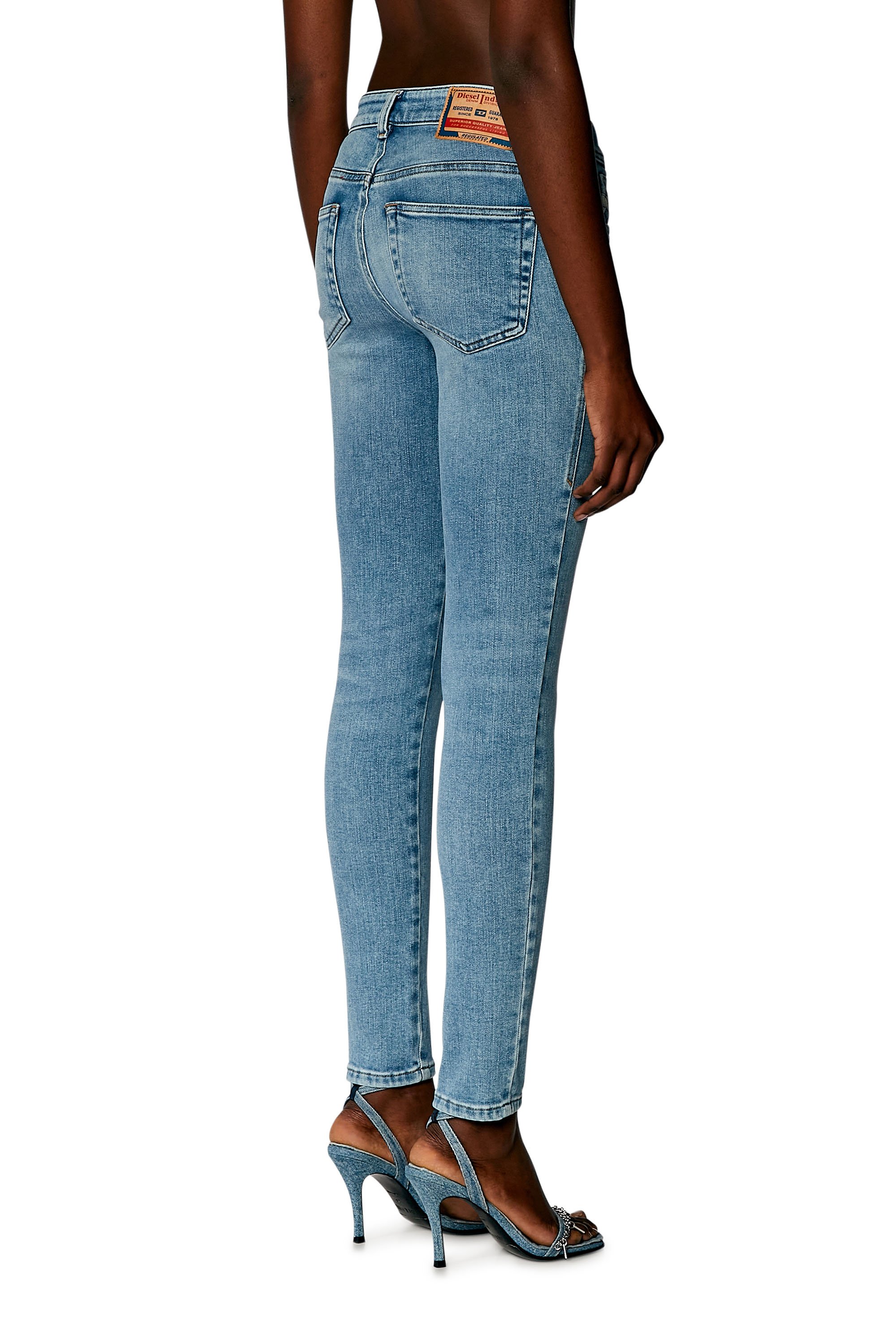 Diesel - Super skinny Jeans 2017 Slandy 09H85, Bleu Clair - Image 2