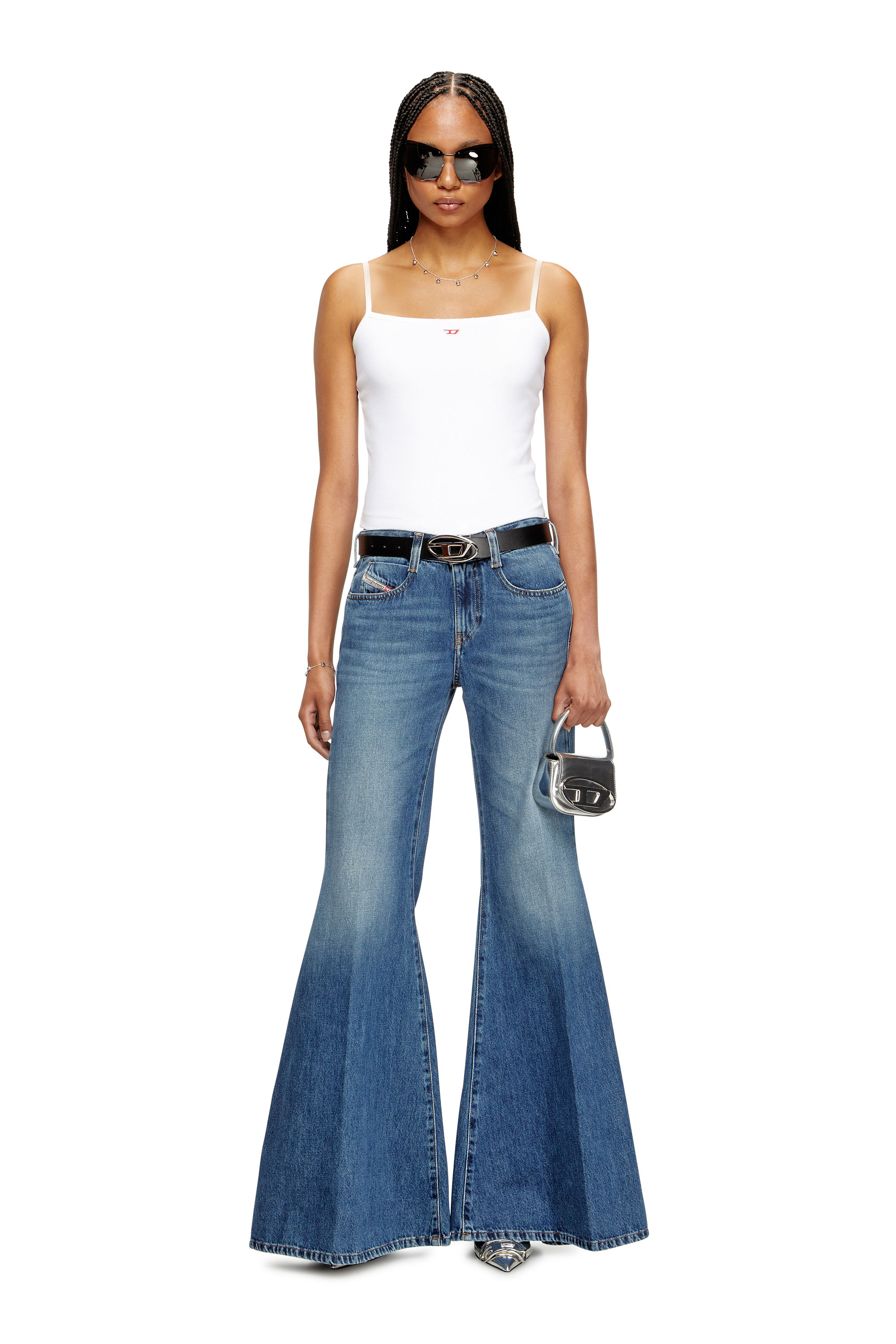 Diesel - Flare Jeans 1970 D-Bleess 09M56 Femme, Bleu moyen - Image 2