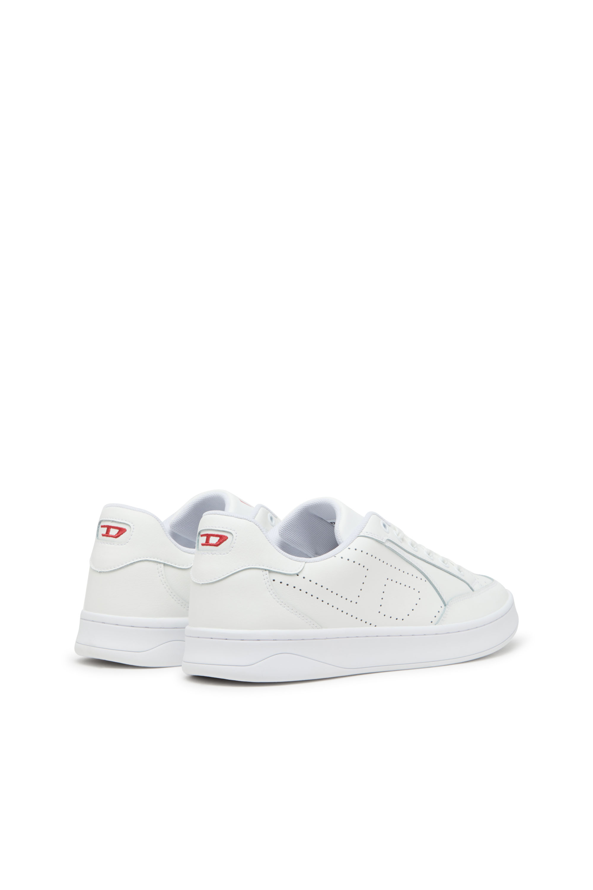 Diesel - S-DAKOTA LOW, S-Dakota-Sneakers en cuir avec logo perforé Homme in Blanc - 3