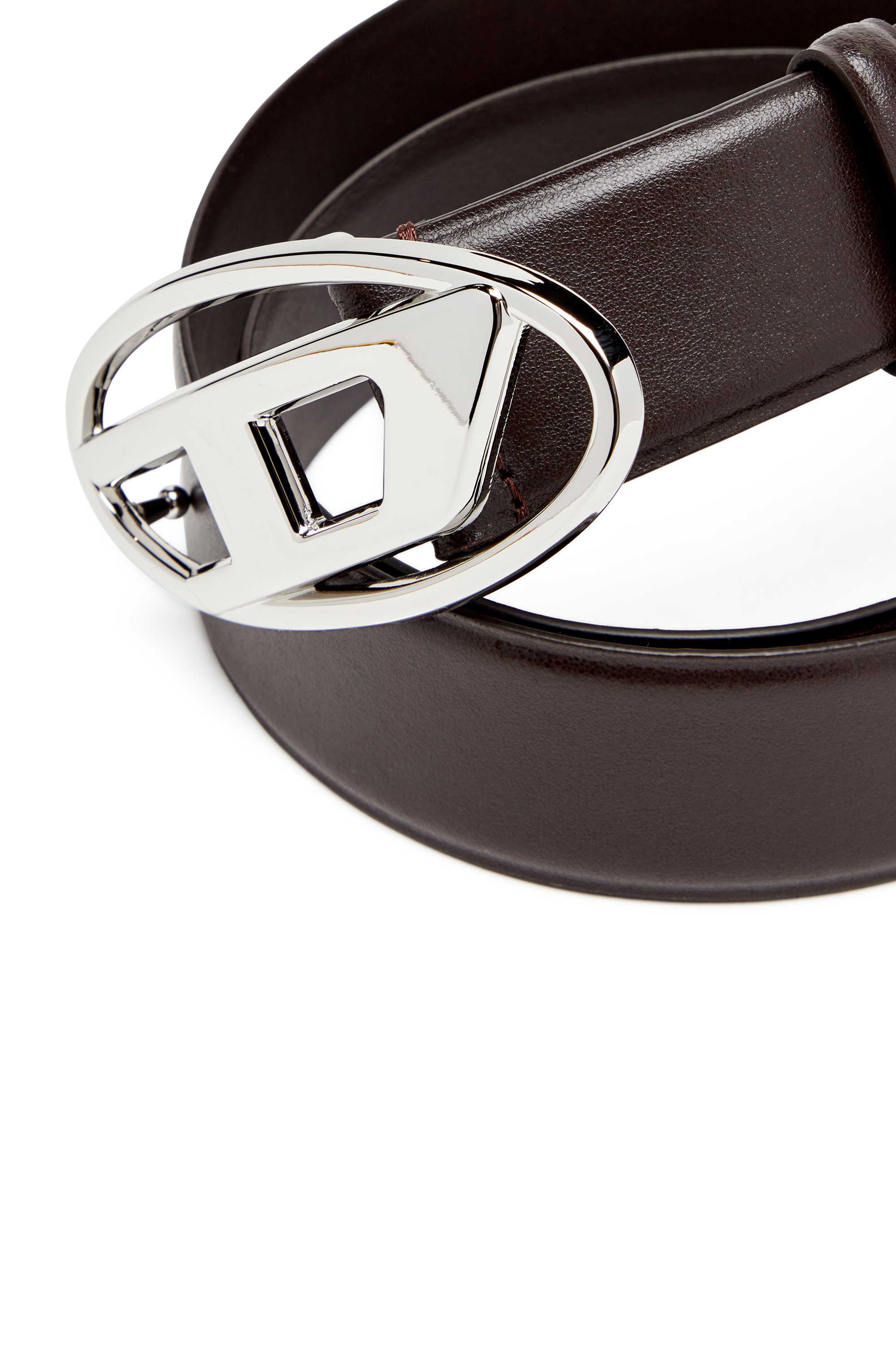 Diesel - B-1DR, Ceinture 4 cm en cuir avec boucle en D ovale Homme in Marron - 3