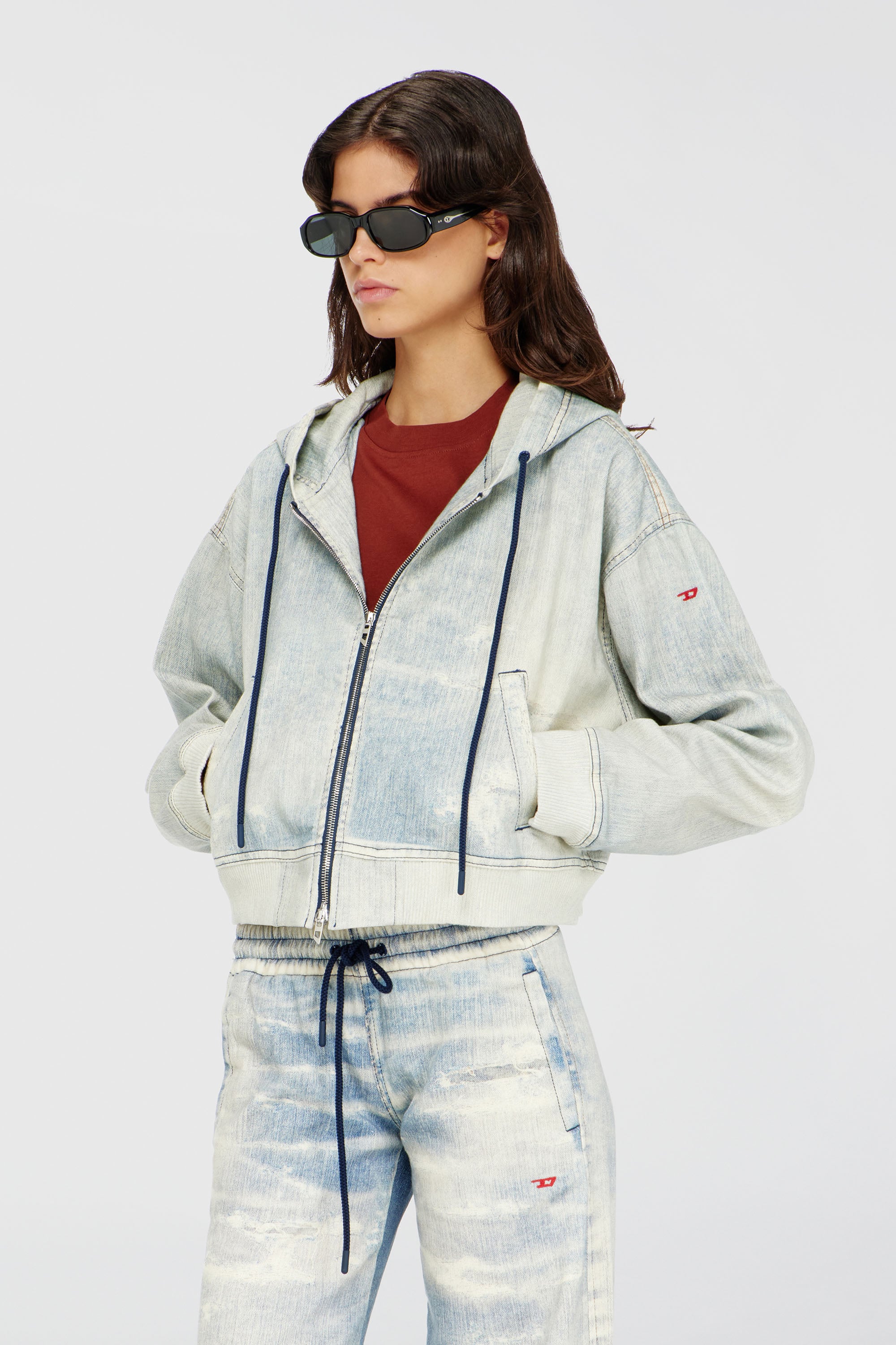 DE-GIRI-CROP JOGG, Bleu Clair
