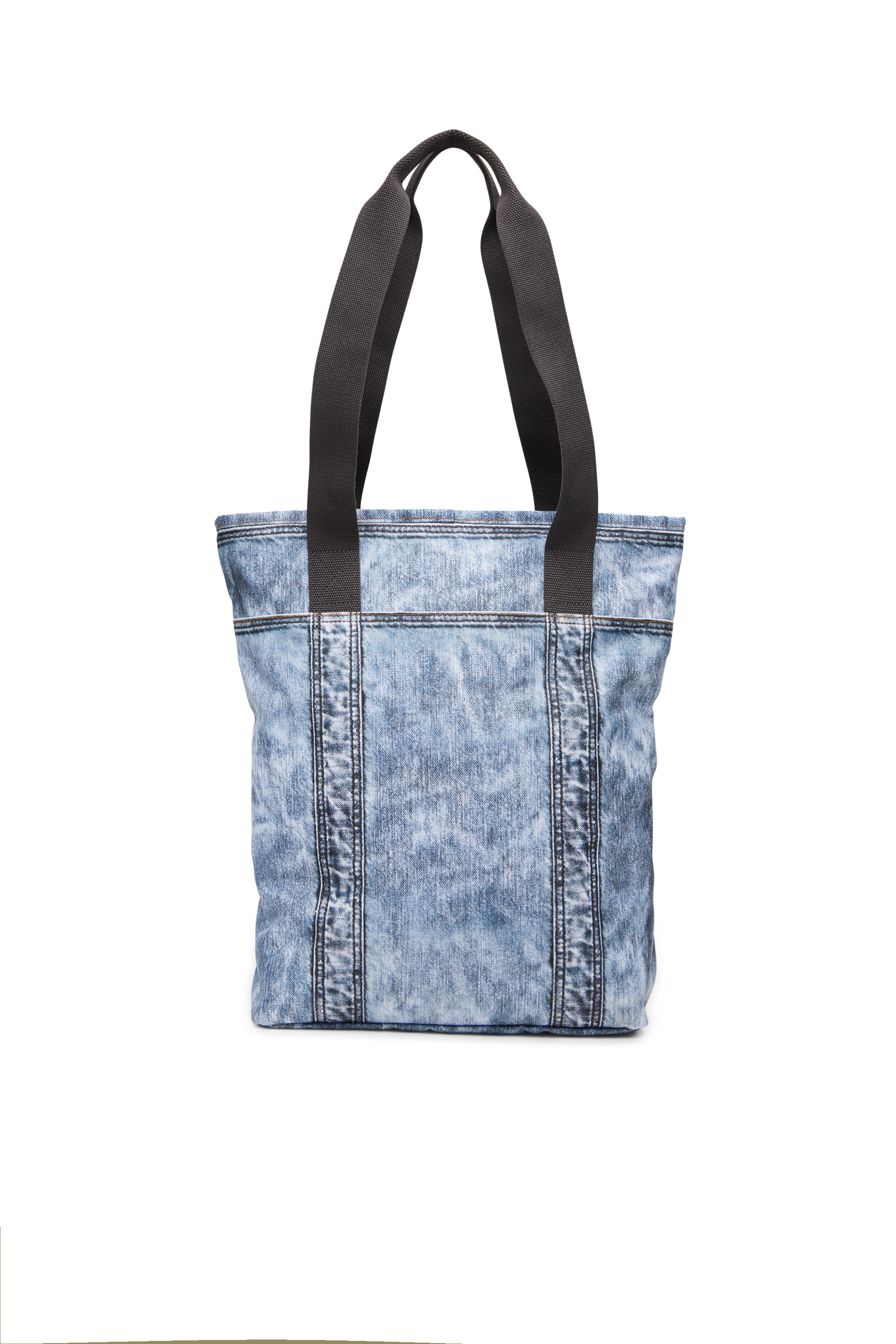 Diesel - DIESEL TOTE, Sac tote en denim trompe-l'œil Mixte in Bleu - 2