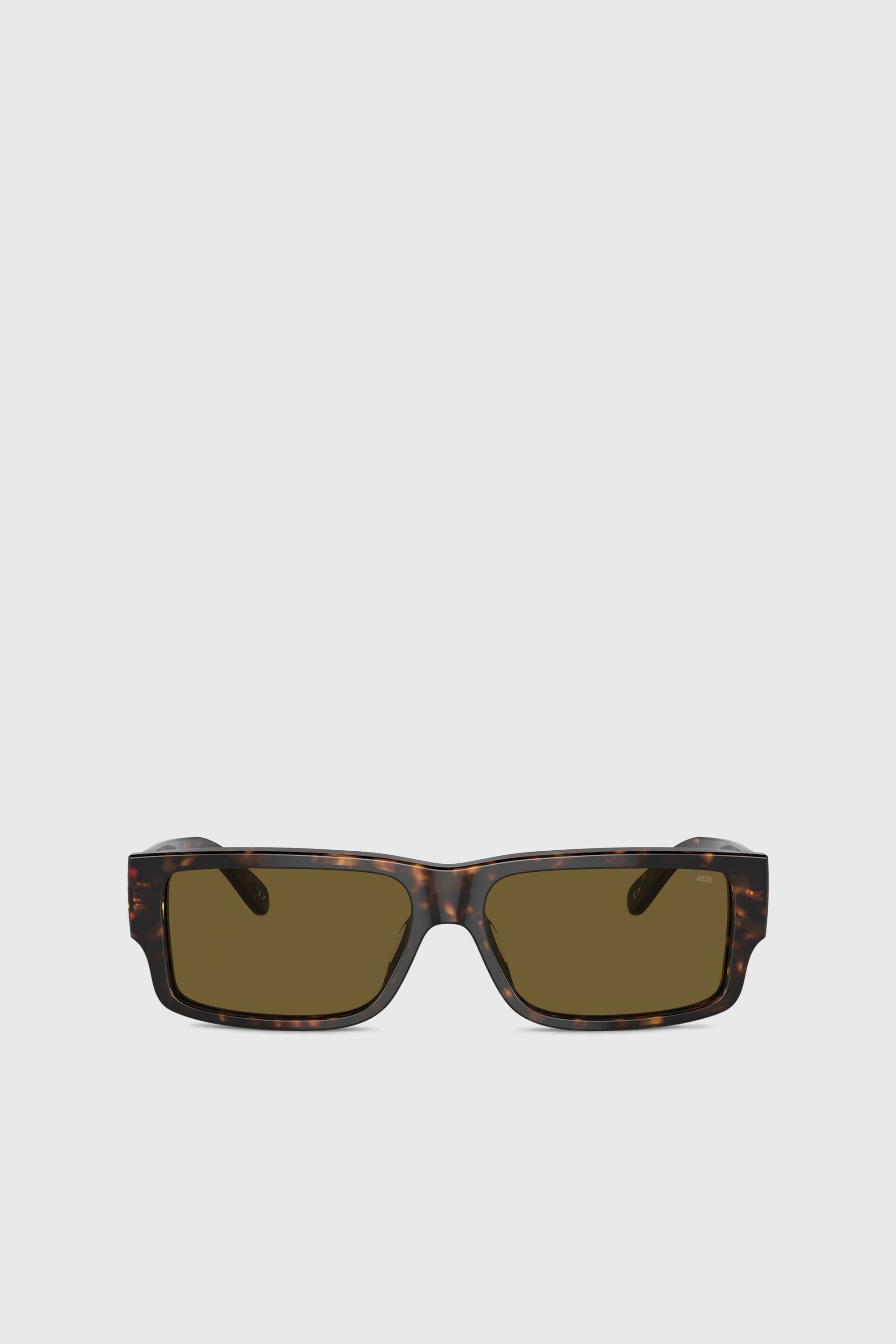 Diesel - 0DL2003 SIZE 57, Lunettes de soleil rectangulaires Homme in Marron - 1