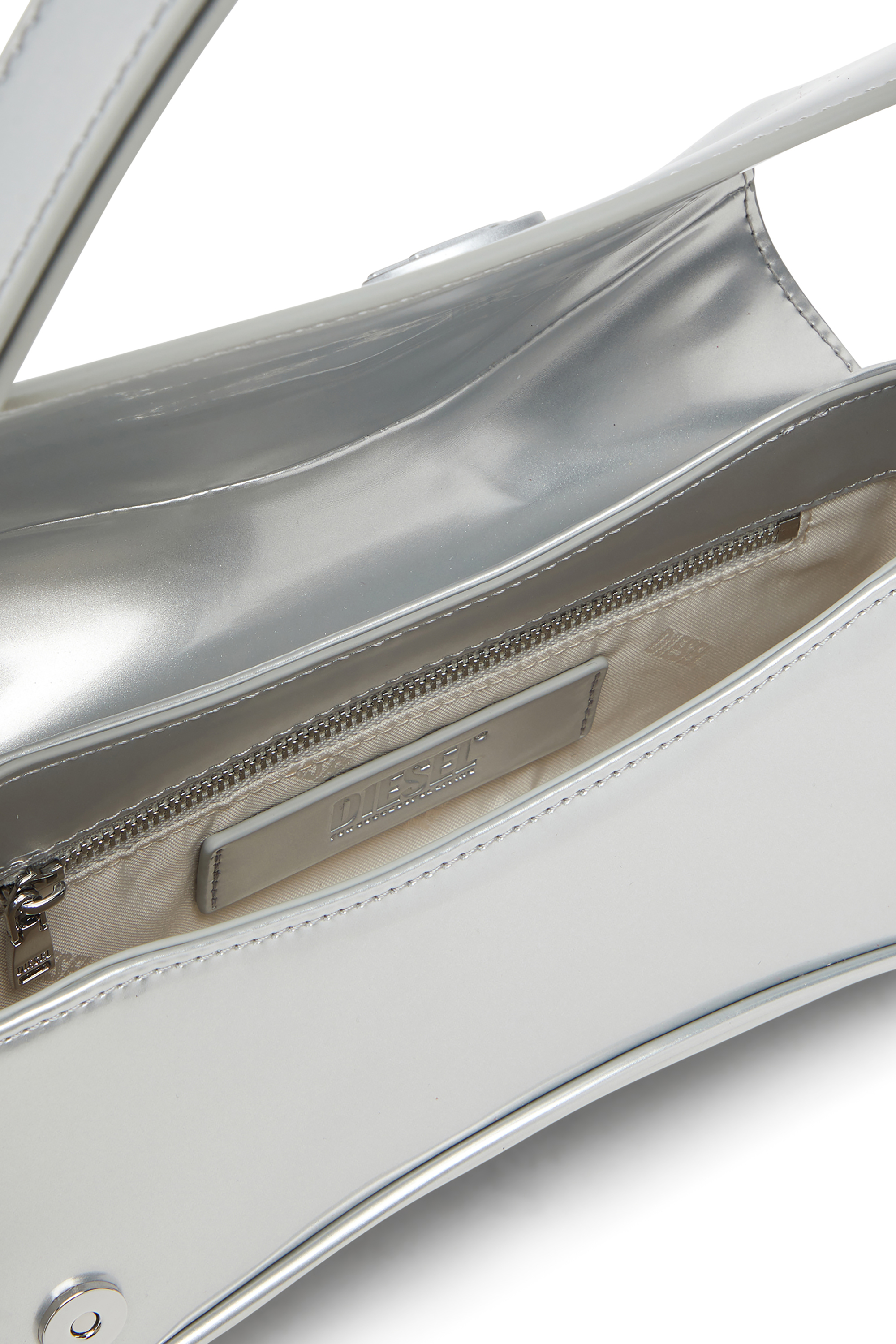 Diesel - PLAY CLUTCH, Play-Clutch en PU métallique Femme in Gris argenté - 3