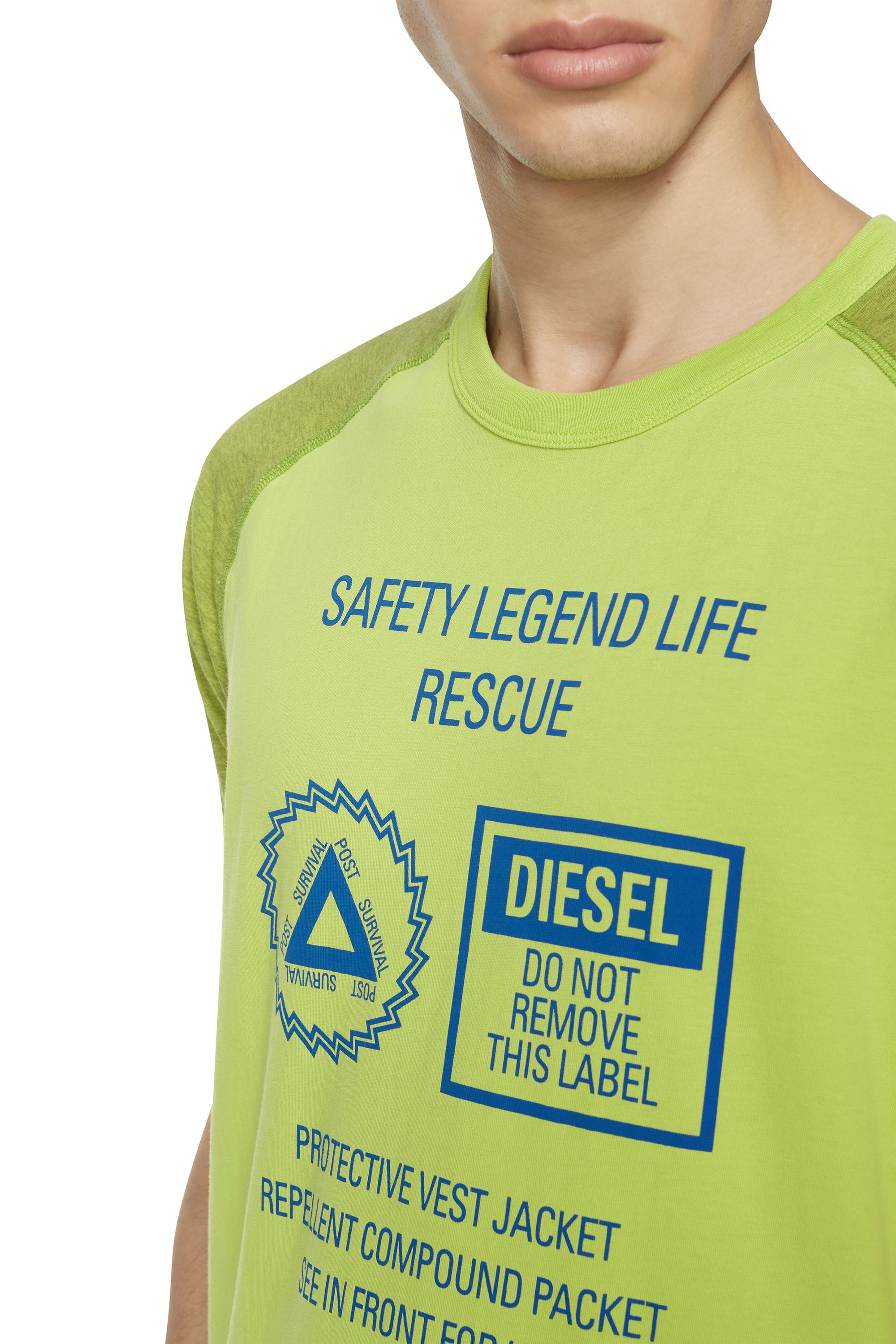 Diesel - T-DIEGLAN, Vert Fluo - Image 4
