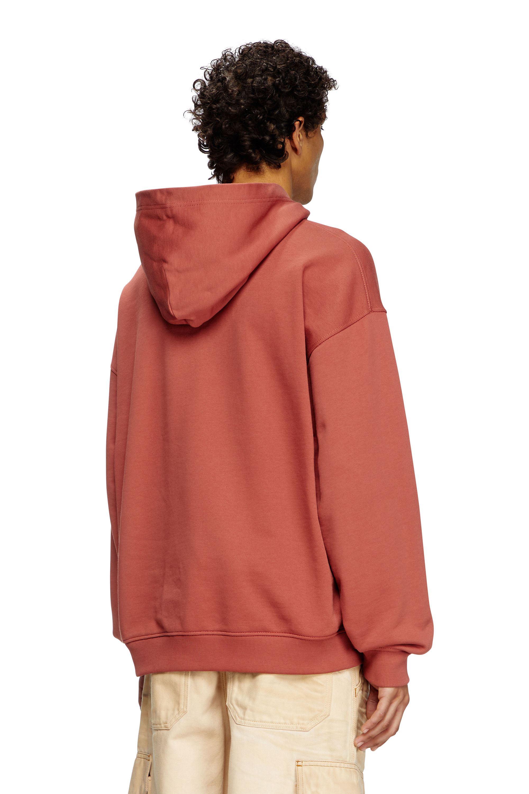 Diesel - S-BOXT-HOOD-D, Sweat-shirt à capuche avec empiècement D Homme in Rouge - 4