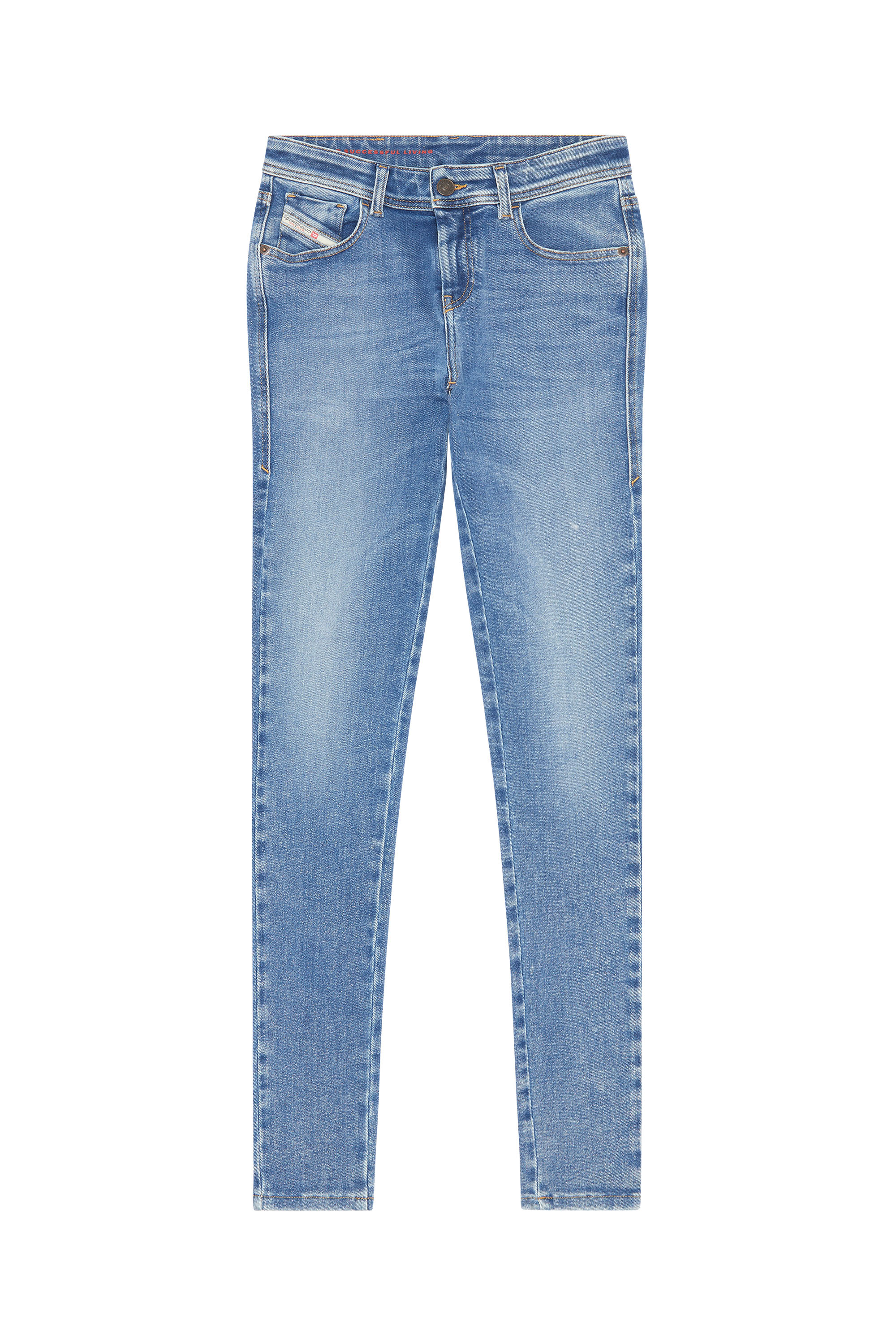 Super skinny Jeans 2017 Slandy 09D62, Bleu moyen - Jeans