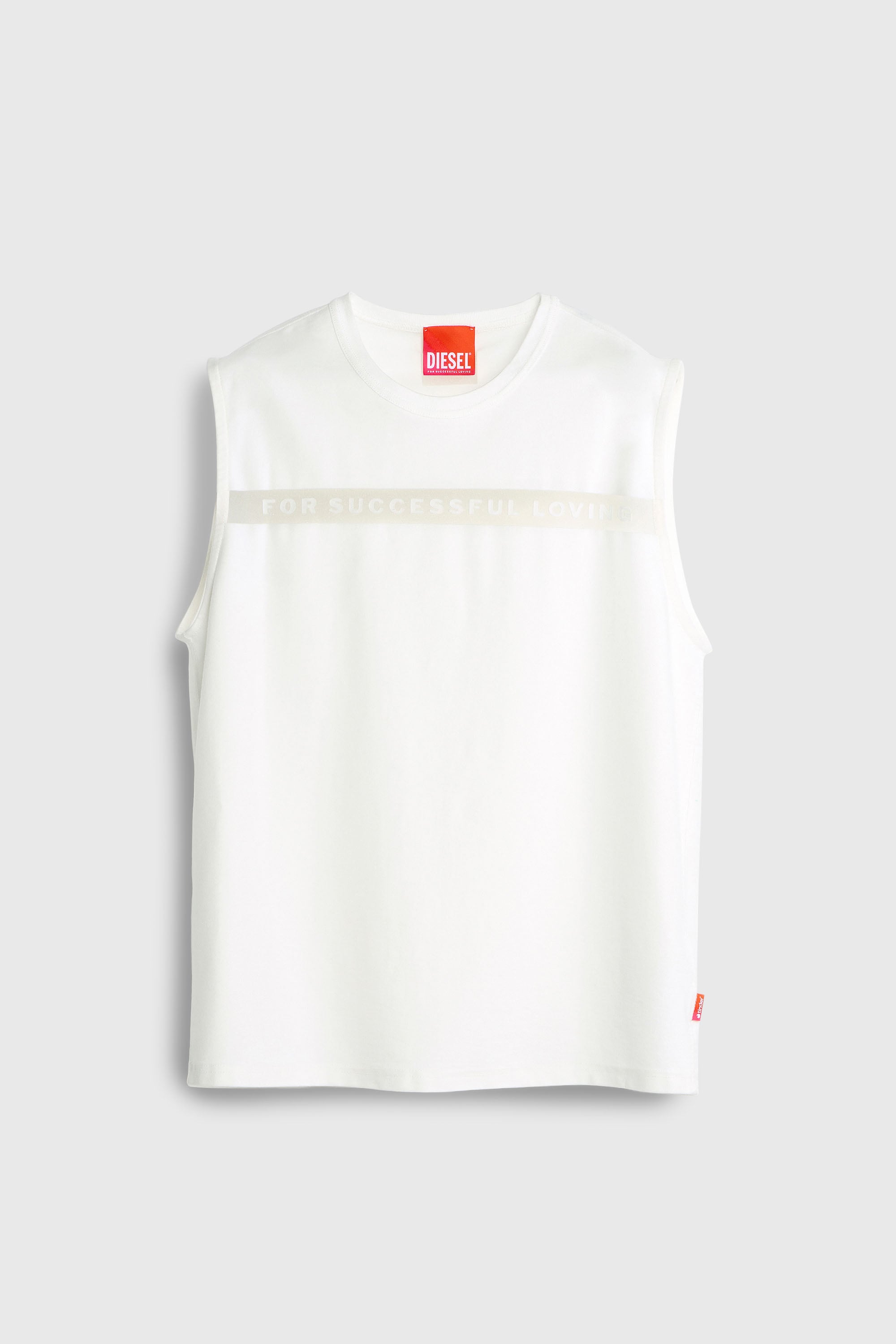 Diesel - PR-T-NORM-BISC-MATI-R, D&eacute;bardeur avec logo For Successful Loving Mixte in Blanc - 2