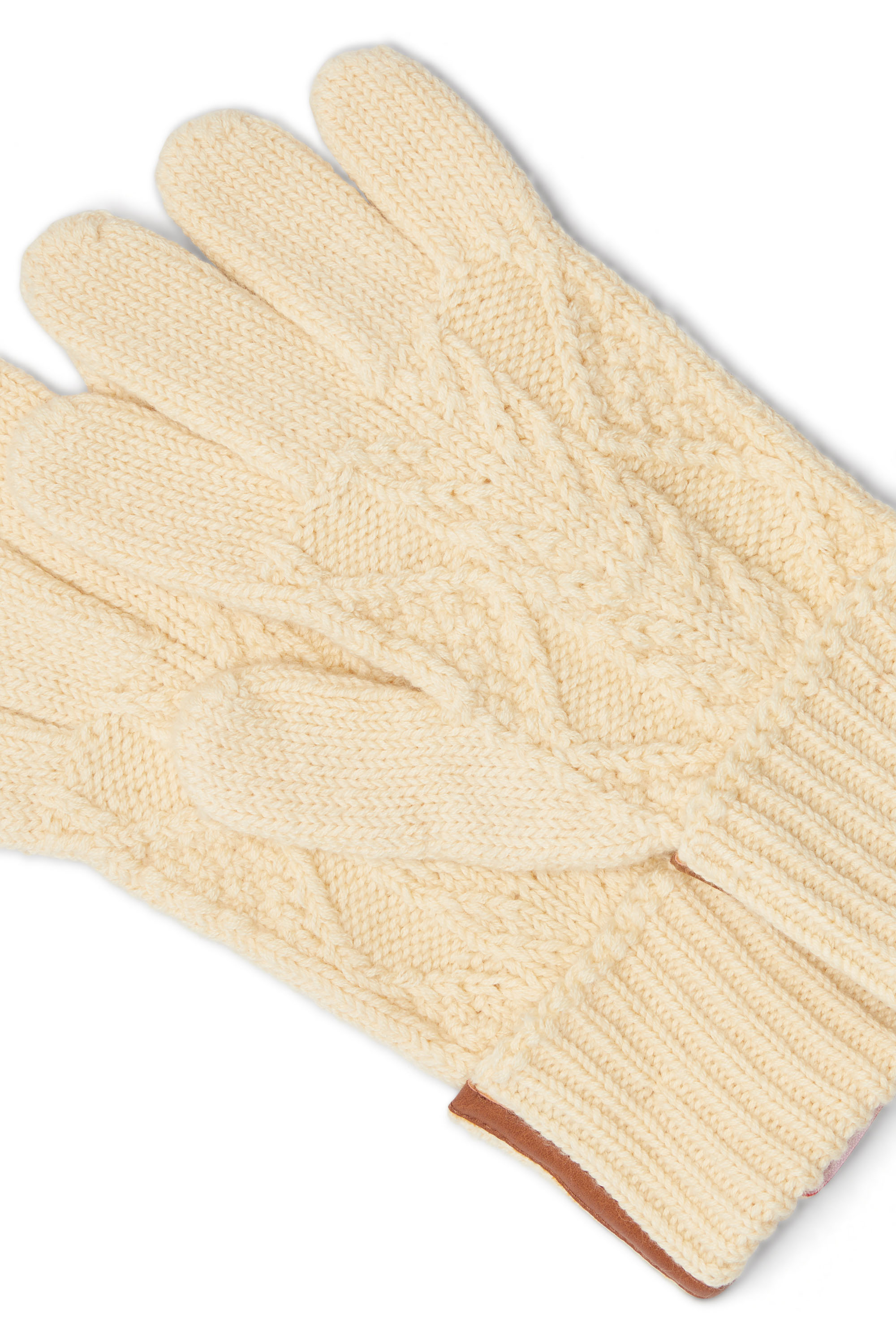 Diesel - K-INOTTO, Gants en maille de laine et coton Mixte in Beige - 2