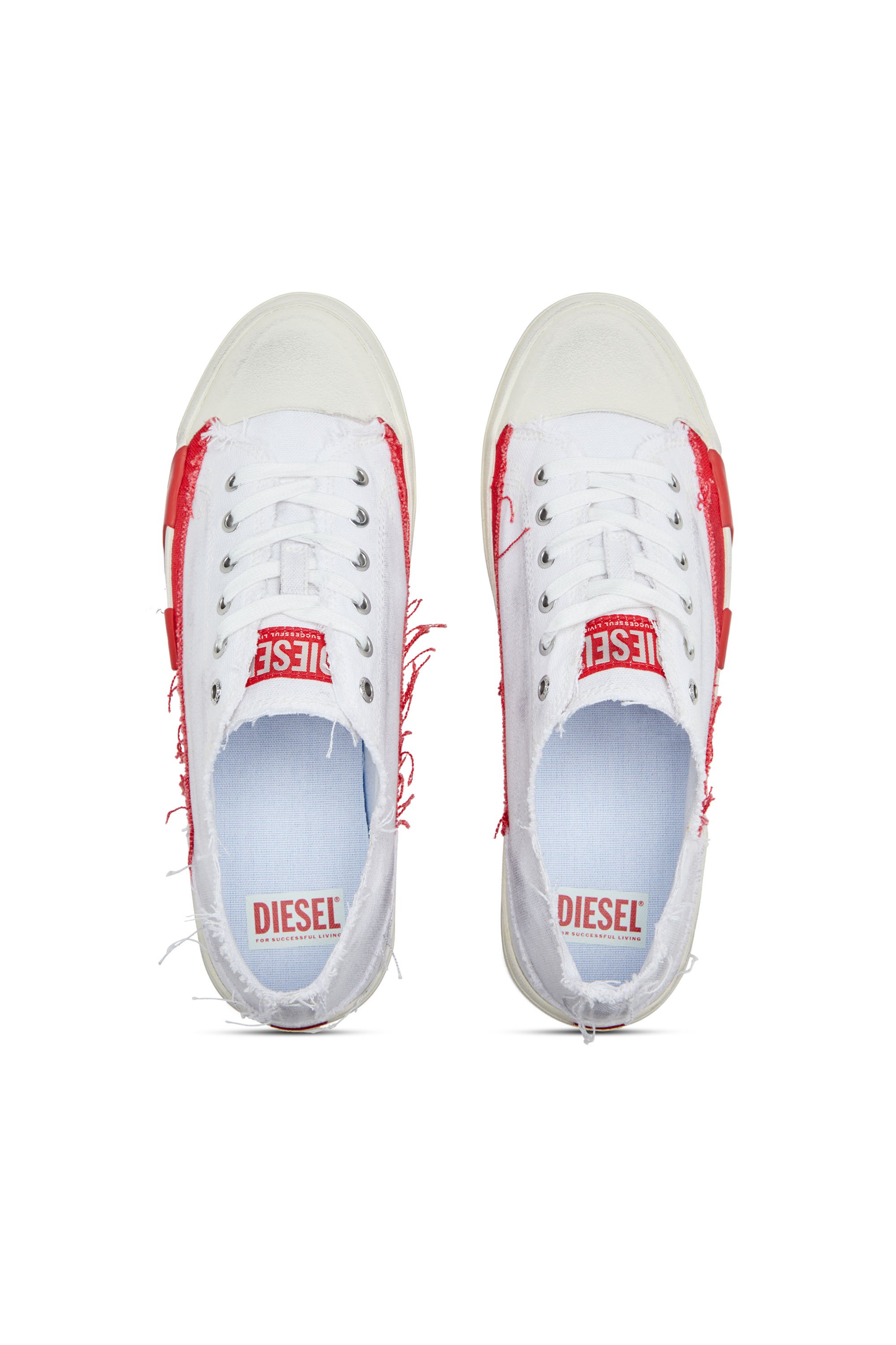 Diesel - S-D-VERSE LOW, S-D-Verse-Sneakers en toile à effet sali Homme in Polychrome - 5