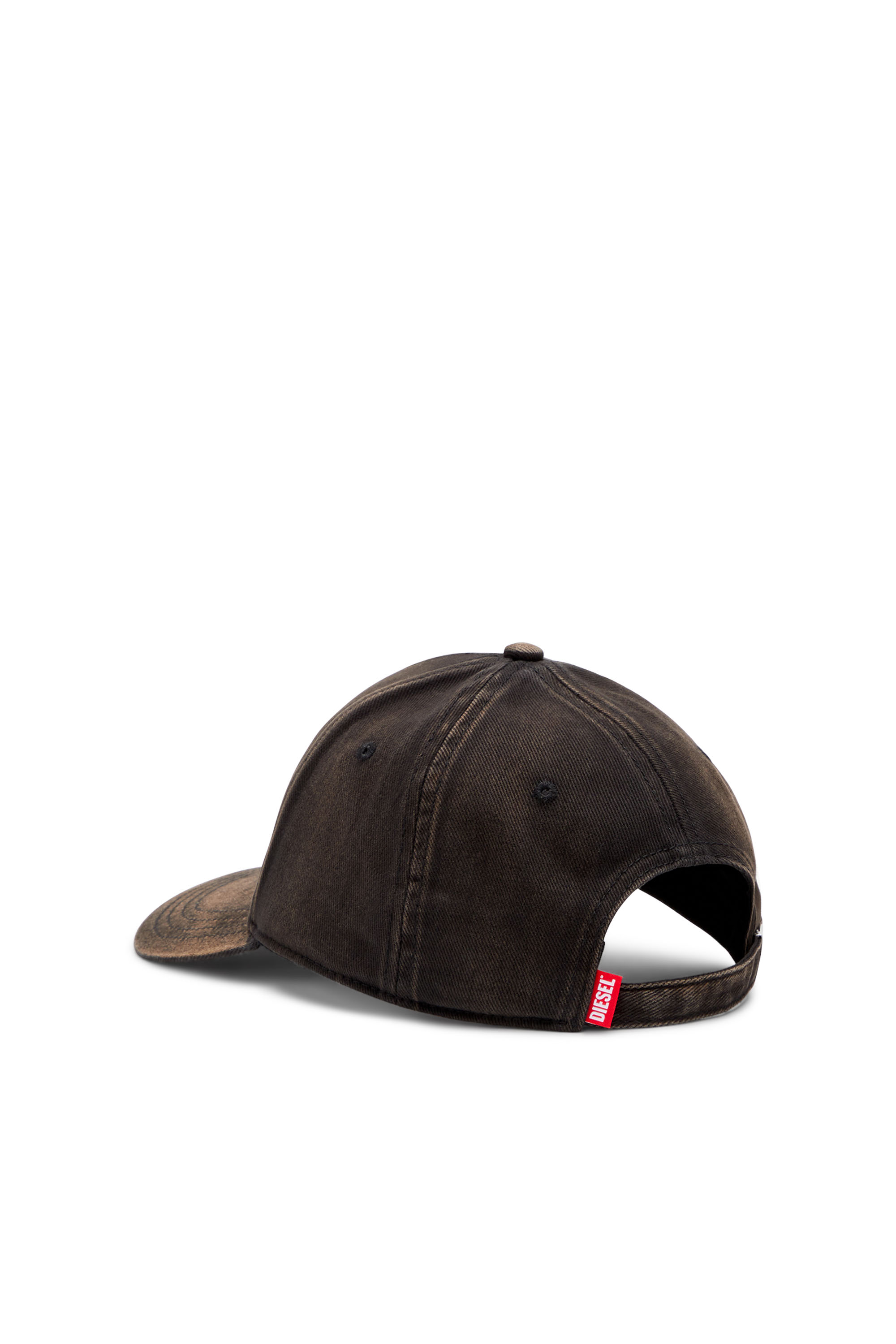 Diesel - C-RUN-WASH, Casquette de baseball en sergé de coton délavé Homme in Noir - 2