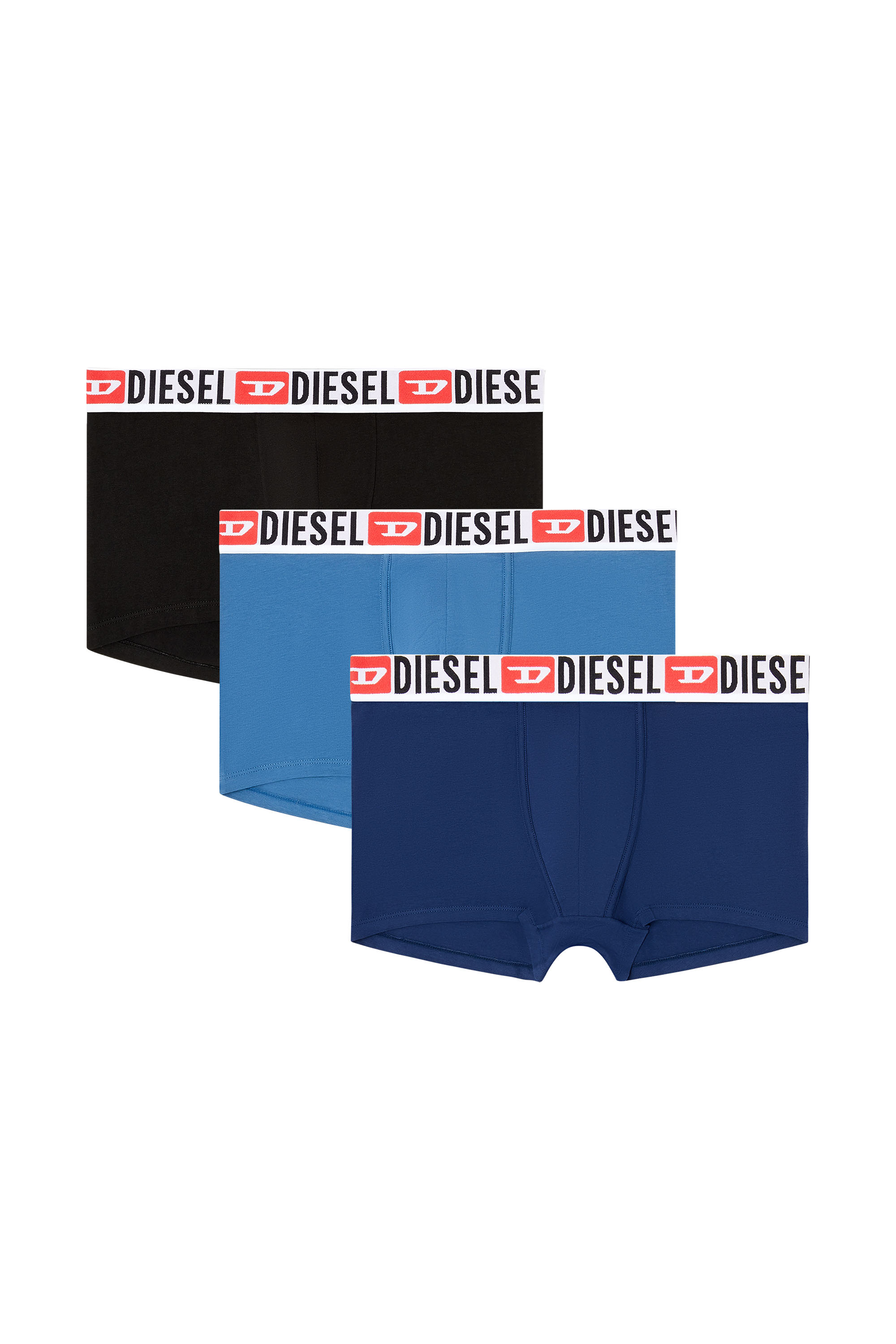 Diesel - UMBX-DAMIENTHREEPACK, Lot de trois boxers avec taille orn&eacute;e du logo sur toute la surface Homme in Polychrome - 2