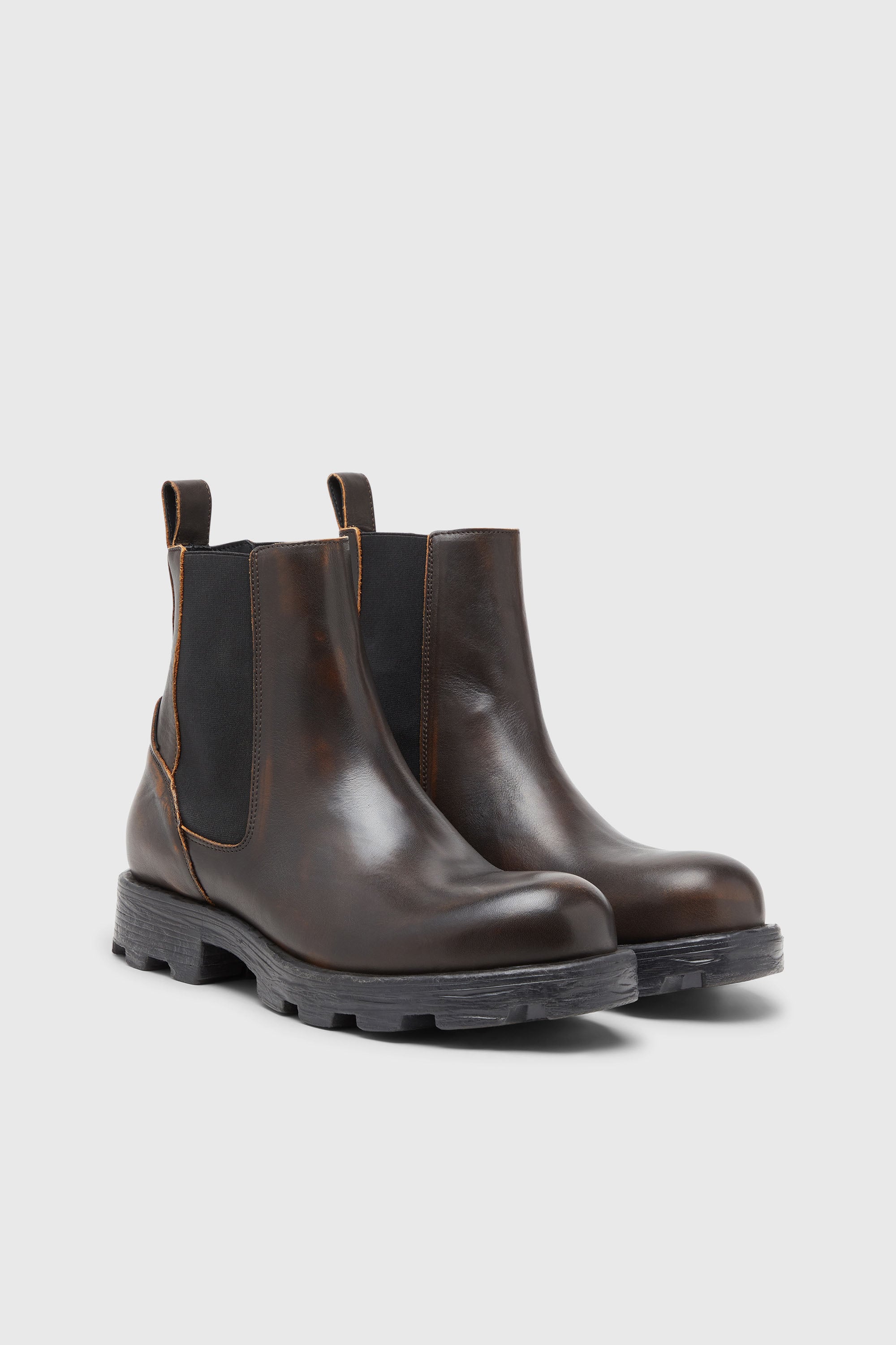 Diesel - D-HAMMER CH, D-Hammer-Bottines Chelsea en cuir bross&eacute; Homme in Marron - 2