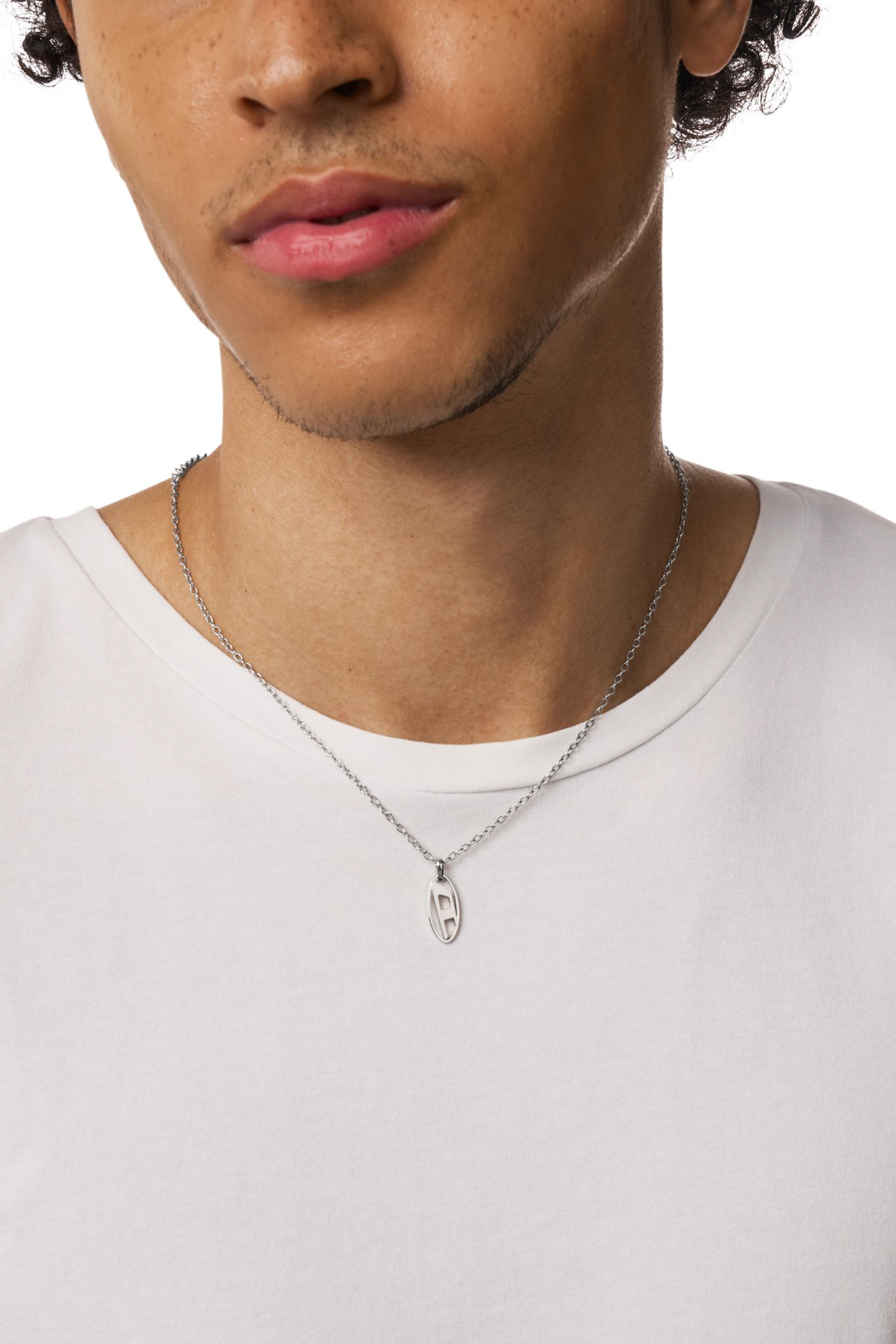 Diesel - DX1661040 JEWELLERY, Collier pendentif en acier inoxydable Mixte in Gris argenté - 4