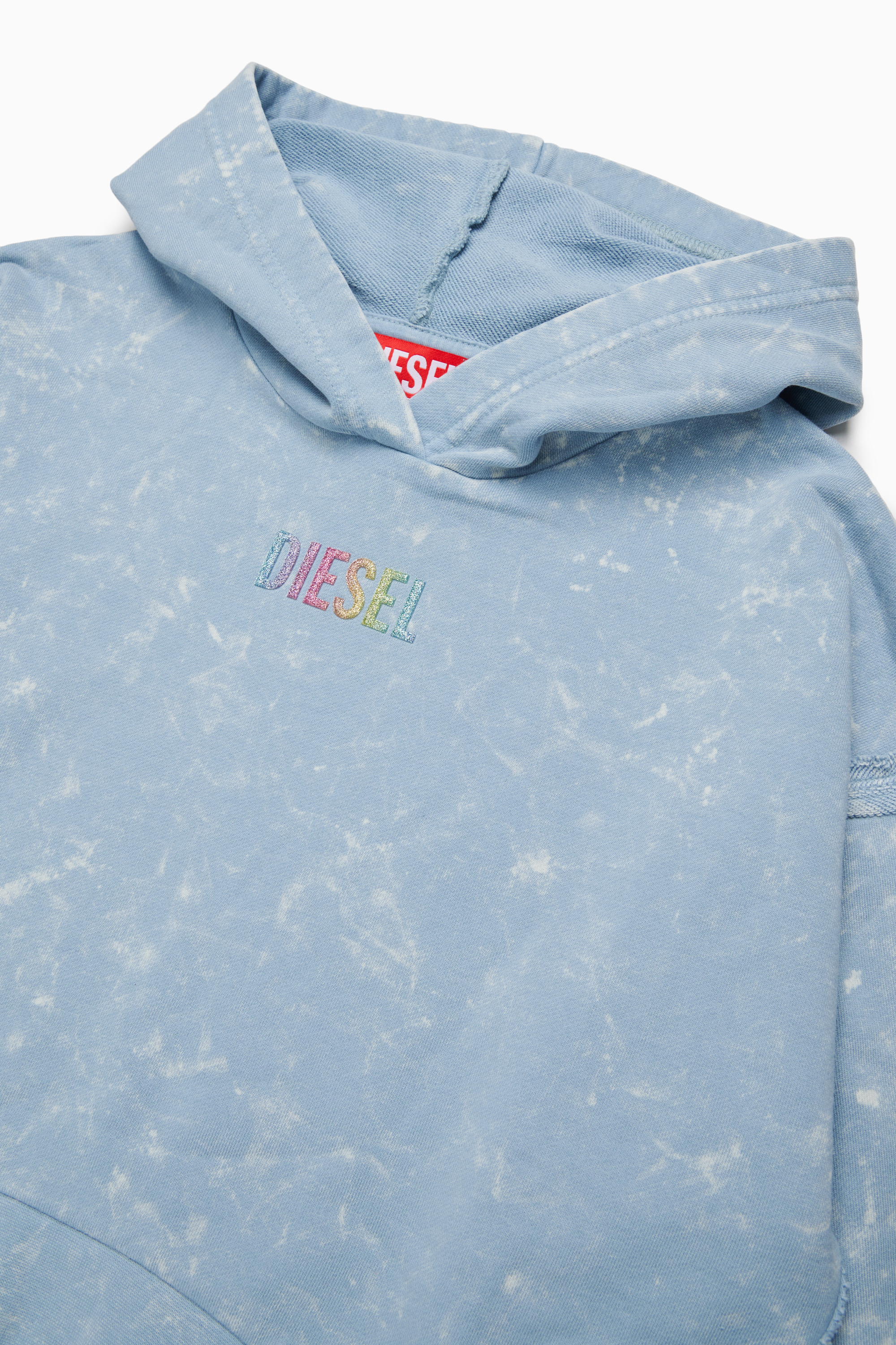 Diesel - SLOXY, Sweat &agrave; effet tie-dye avec logo arc-en-ciel Femme in Bleu - 3