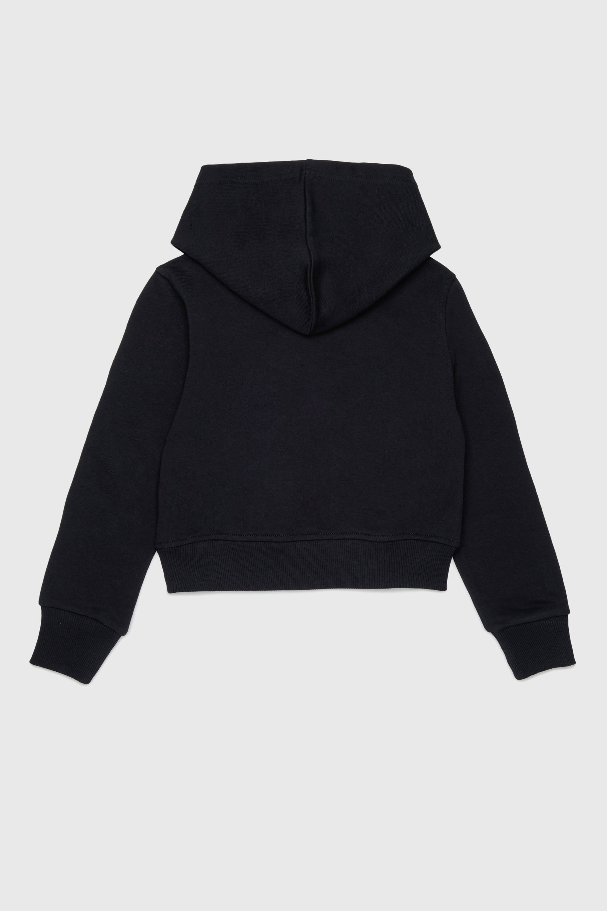 Diesel - SPALLYHOOD, Sweat &agrave; capuche avec logo en sequins Femme in Noir - 2