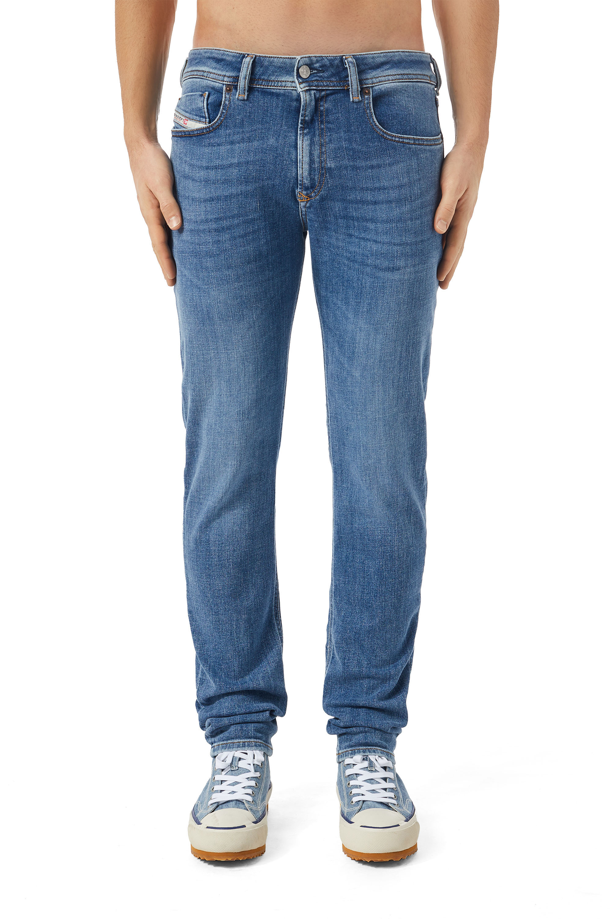 Diesel - Skinny Jeans 1979 Sleenker 09C01, Bleu moyen - Image 1