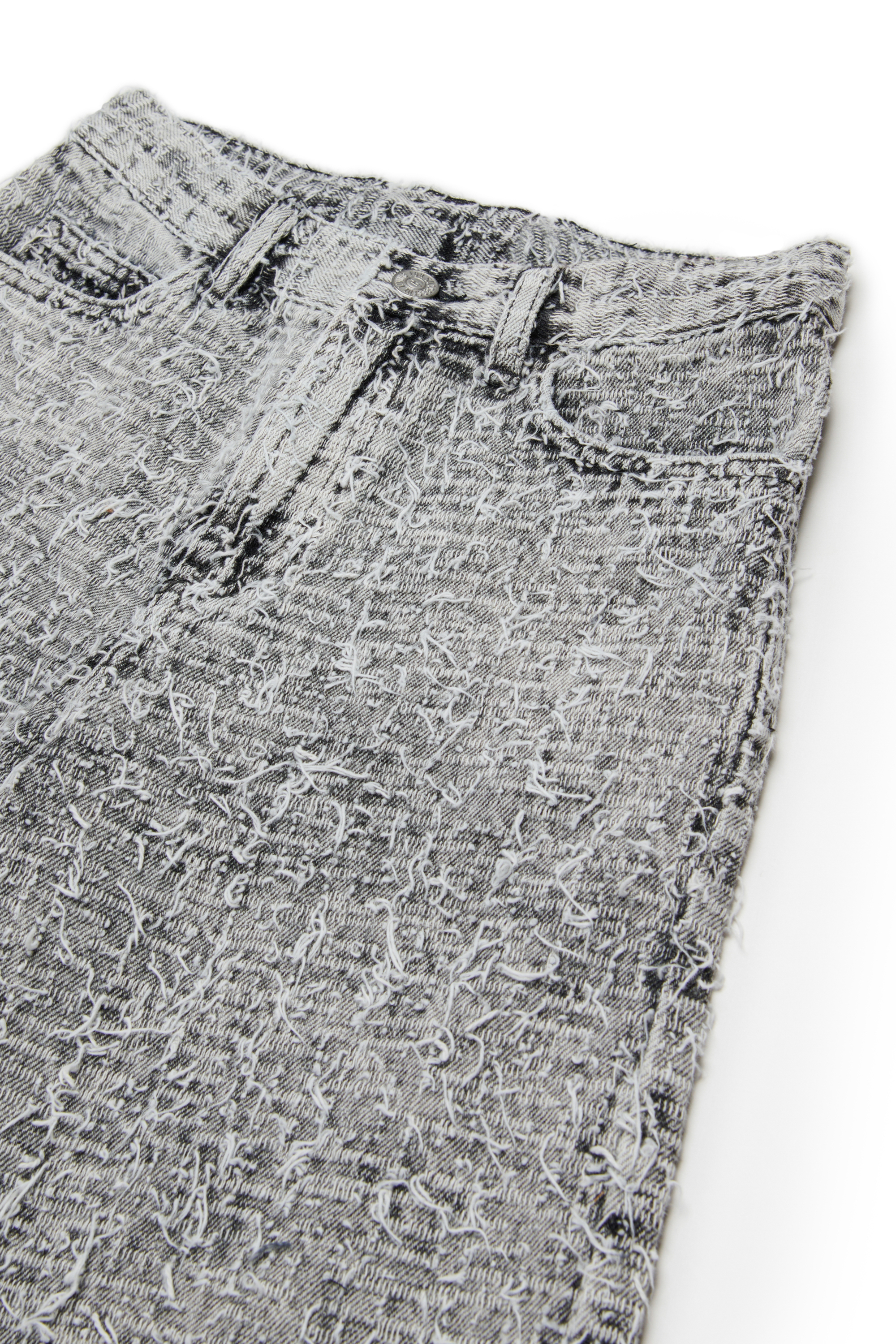 Diesel - D-ARGJX-SHORT-J, Shorts en denim avec finition textur&eacute;e Femme in Gris - 3