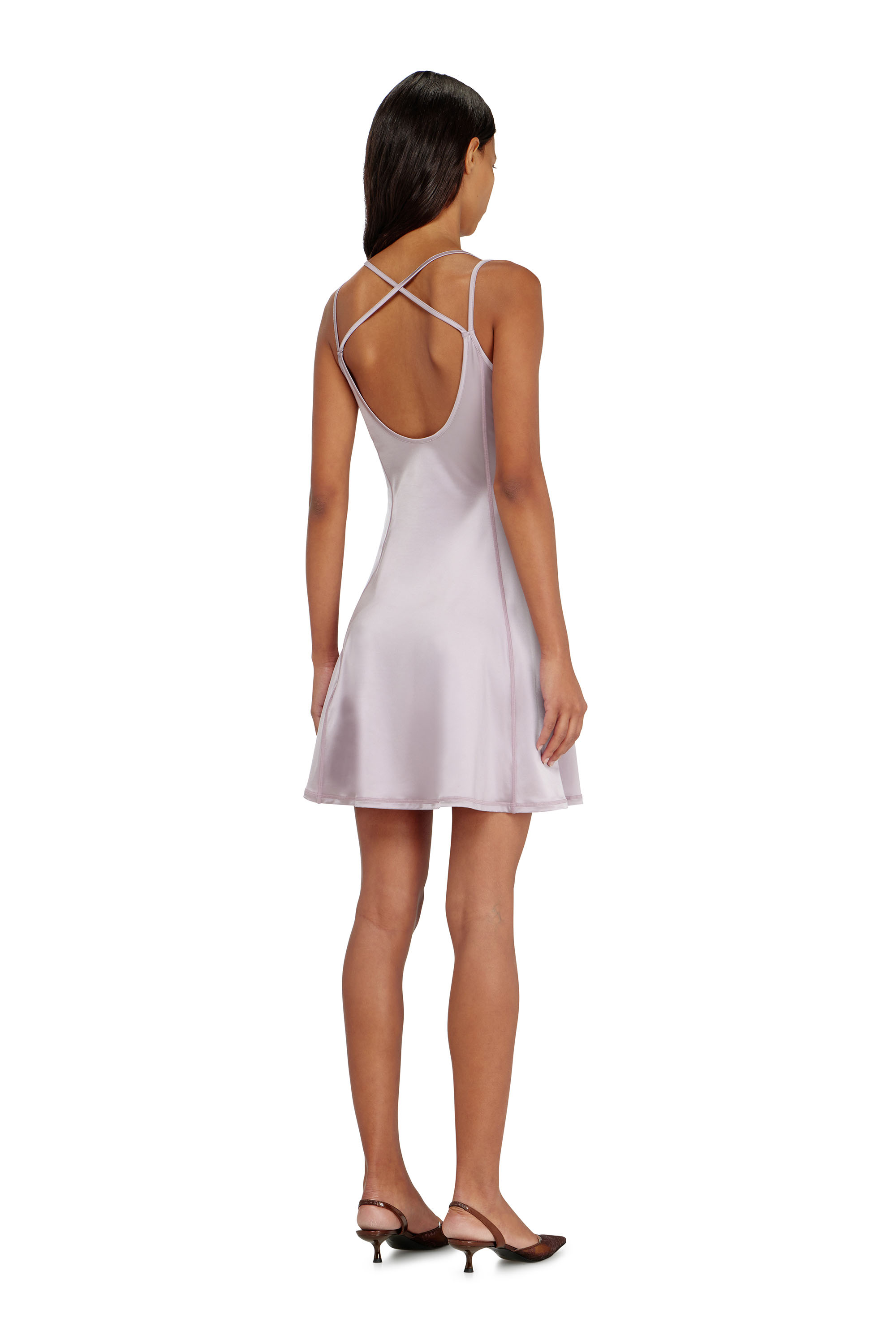 Diesel - D-IMMY, Robe fluide &agrave; fines bretelles doubles Femme in Violet - 4