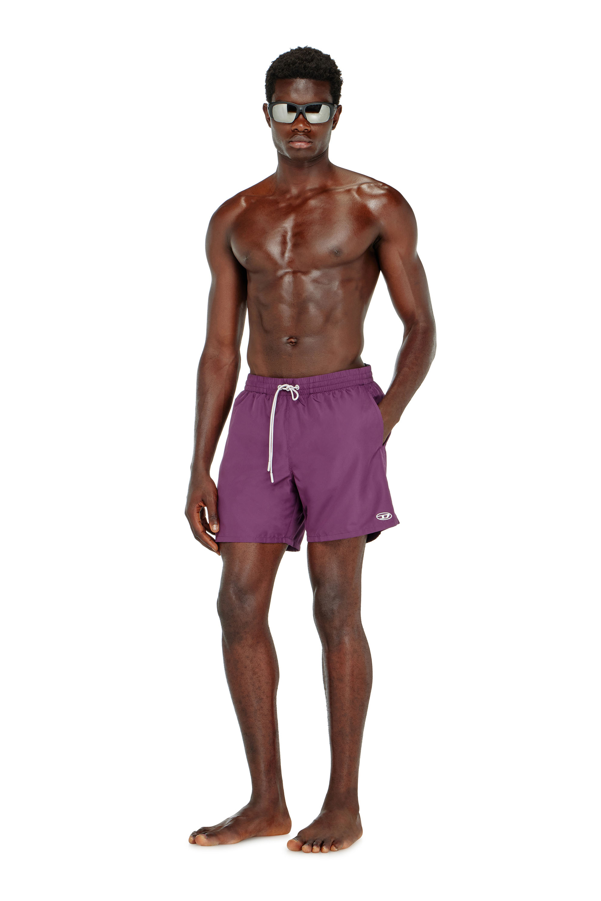 Diesel - GEORGE-41-UTLT, Short de bain avec logo Oval D m&eacute;tallique Homme in ToBeDefined - 1
