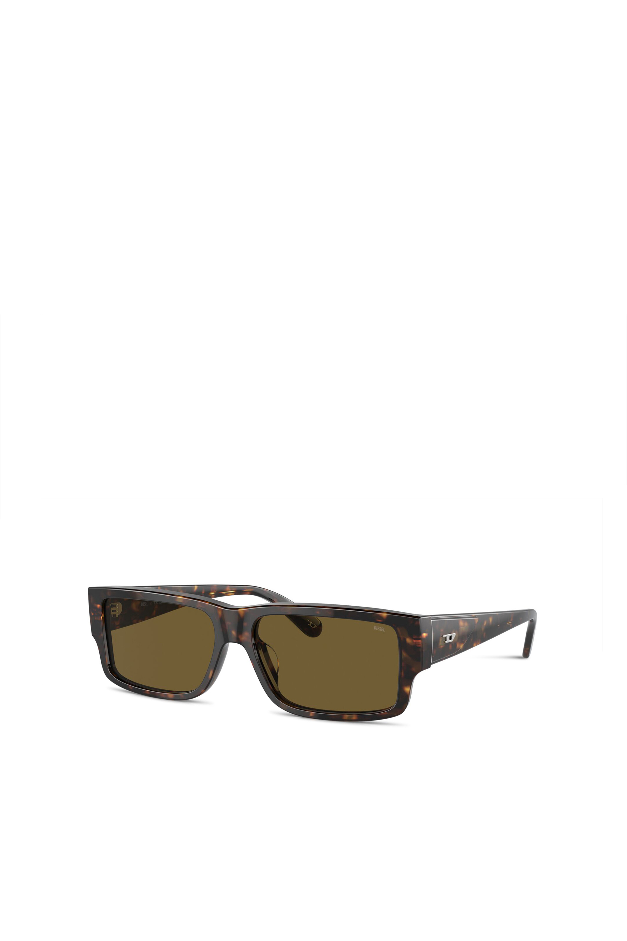 Diesel - 0DL2003 SIZE 57, Lunettes de soleil rectangulaires Homme in Marron - 5