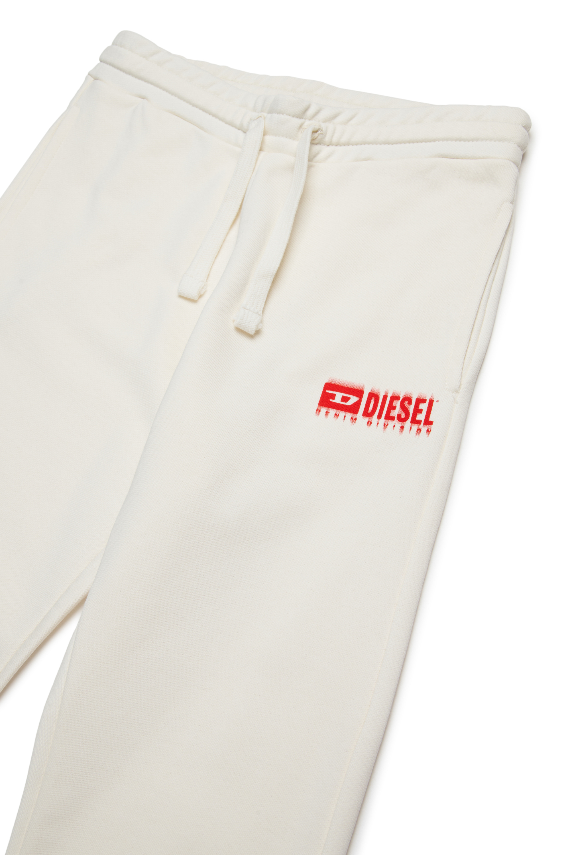 Diesel - PBASE, Pantalon de survêtement avec logo taché Homme in Blanc - 3