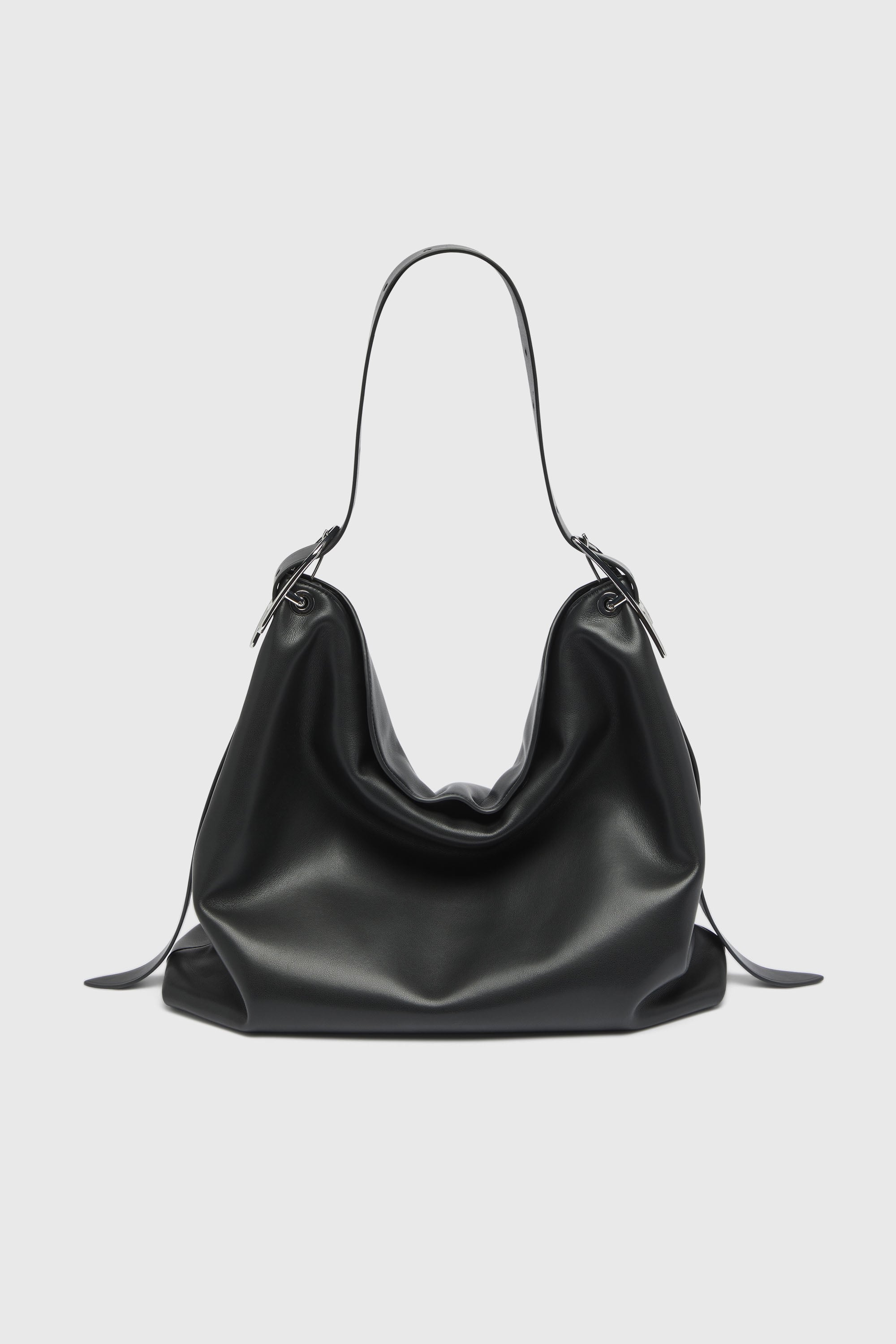 Diesel - D-LINE HOBO L, D-Line-Sac hobo en cuir Femme in Noir - 1