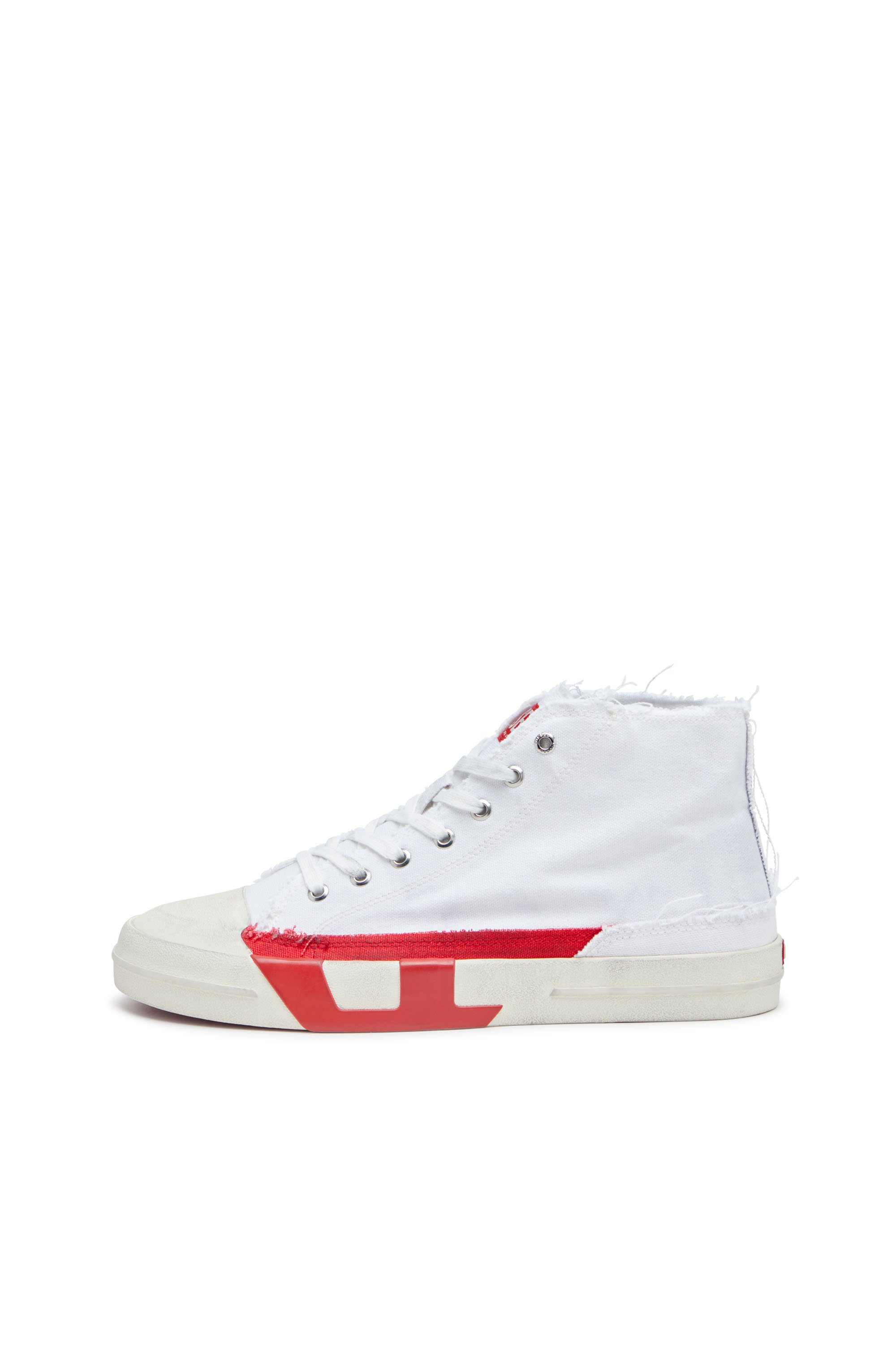 Diesel - S-D-VERSE MID, S-D-Verse-Sneakers montantes en toile à effet sali Homme in Polychrome - 7