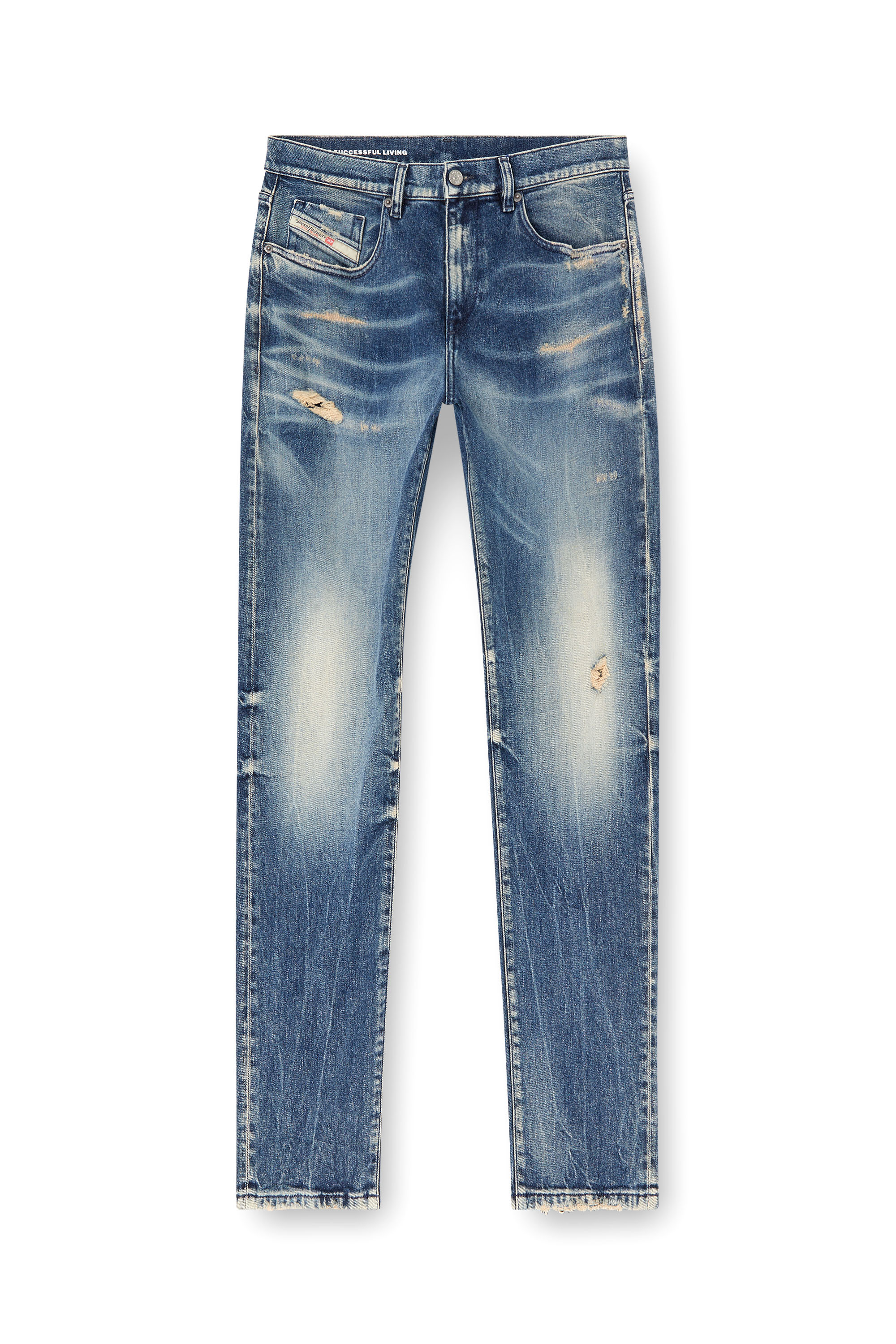 Diesel - Slim Jeans 2019 D-Strukt 007Y6 Homme, Bleu Foncé - Image 3