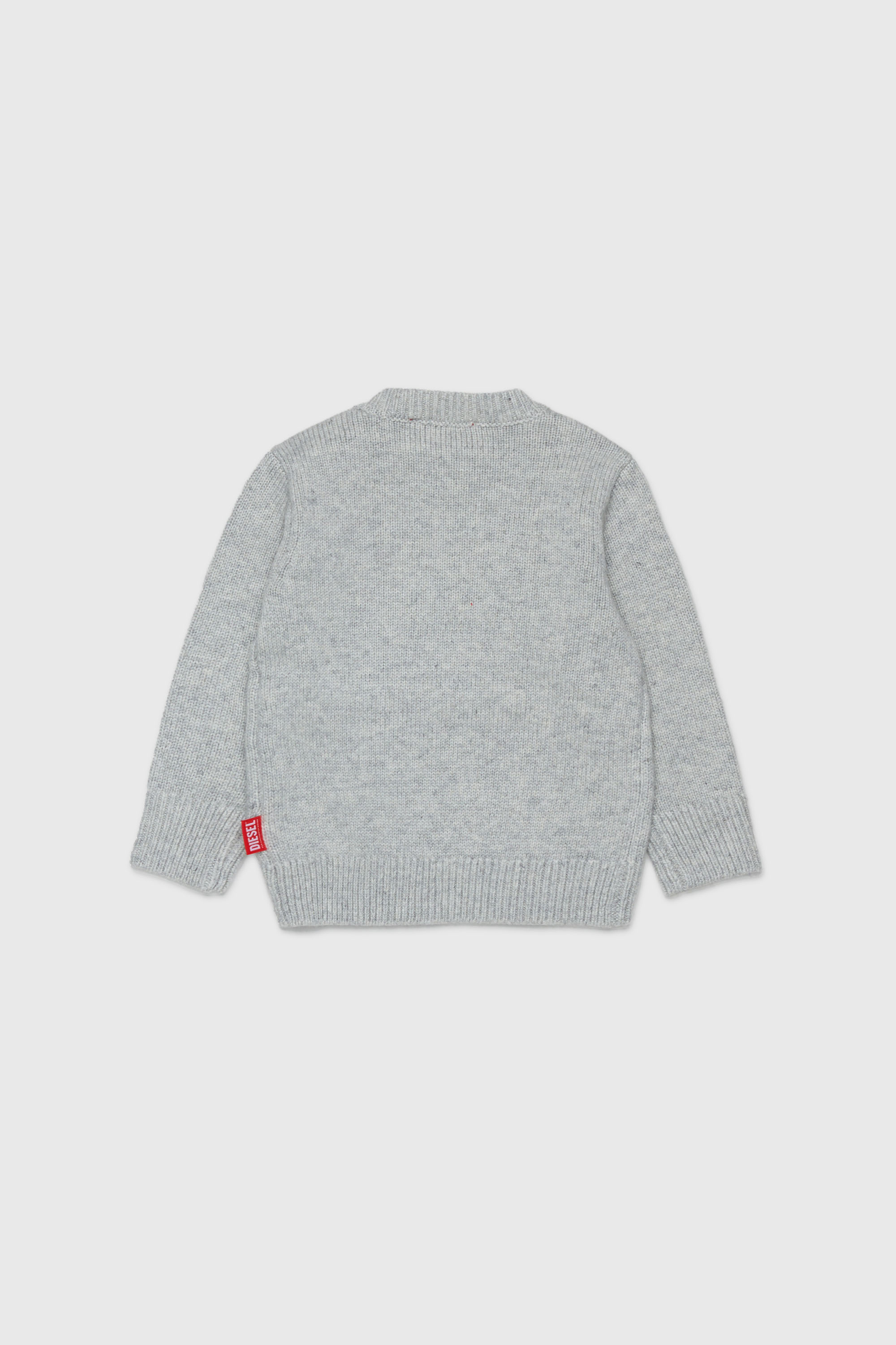 Diesel - KOMYB, Pull enrichi en cachemire avec grand Oval D Homme in Gris - 2