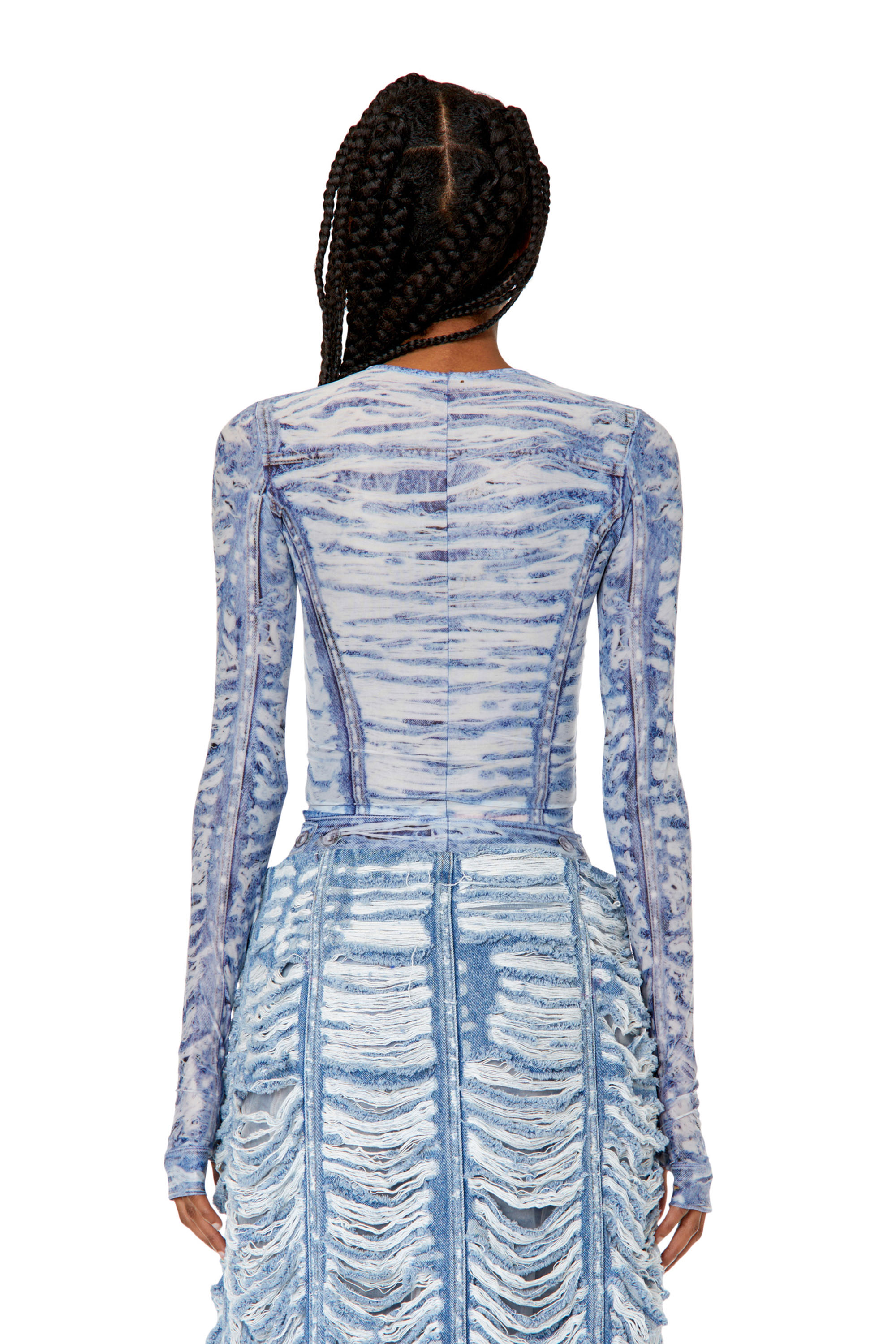 Diesel - T-CLAUZI-H2, Bleu/Blanc - Image 4