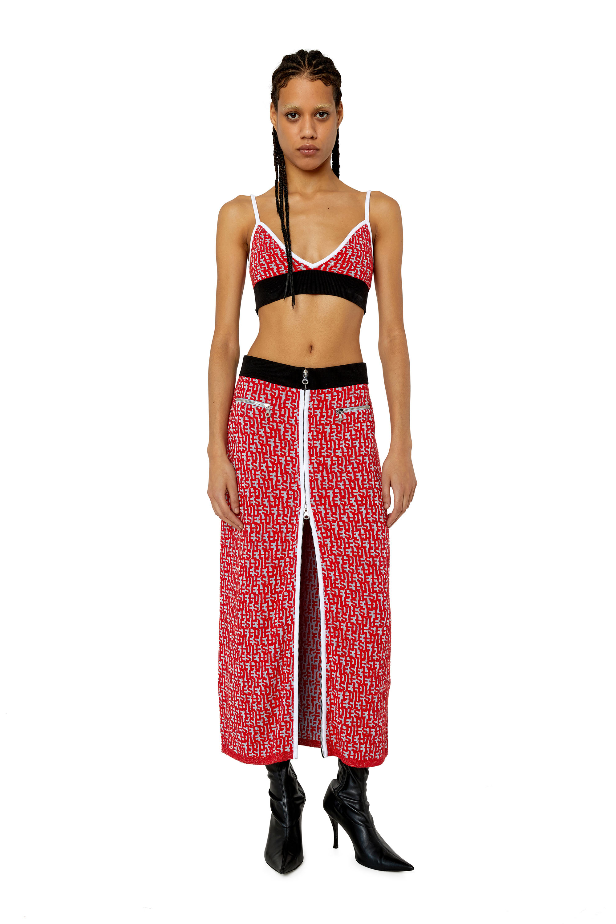 Diesel - M-ATHILDE-TOP, Noir/Rouge - Image 2