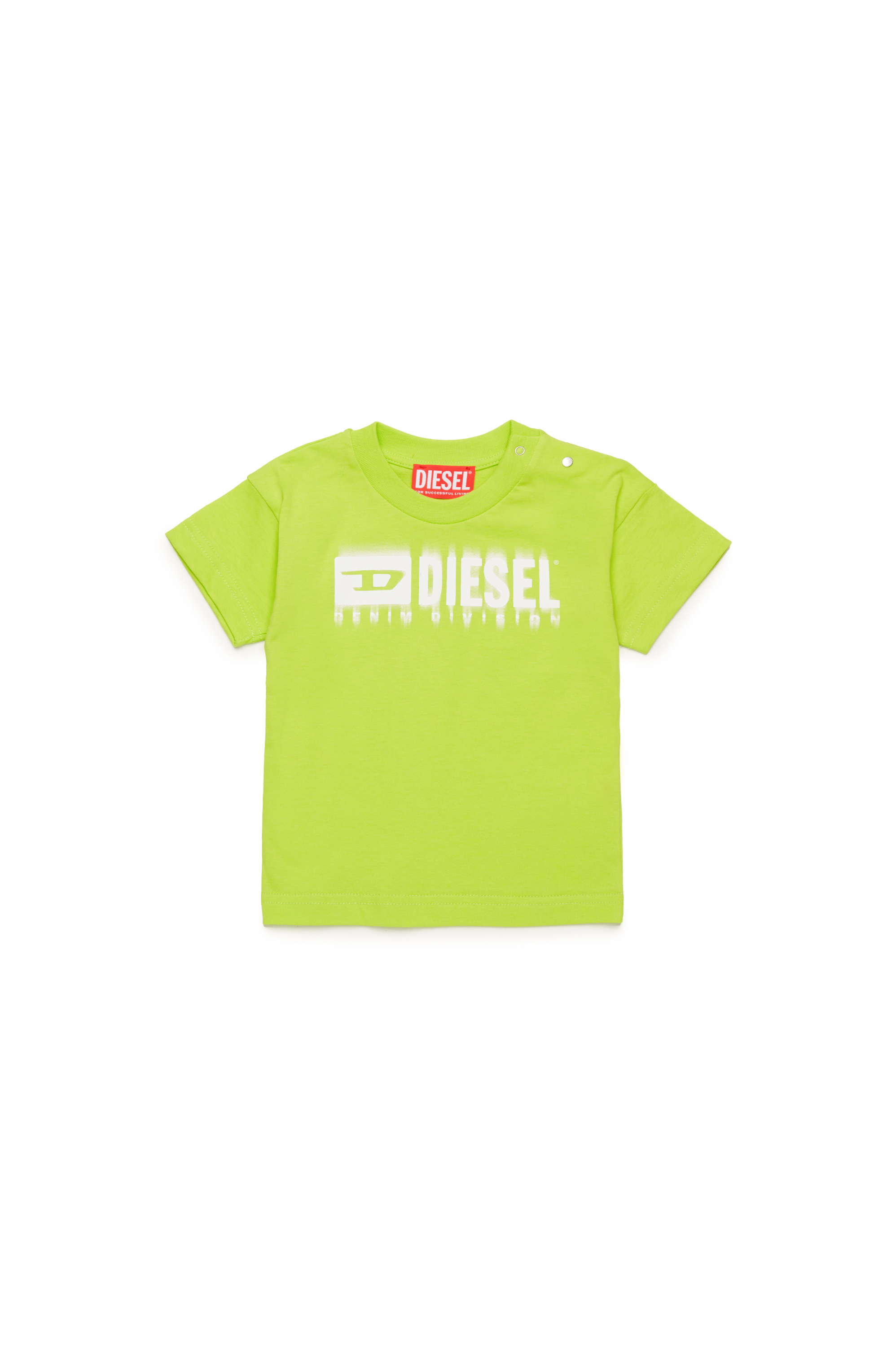 Diesel - TDIEGORL6MAB, T-shirt avec logo taché Mixte in Vert - 1