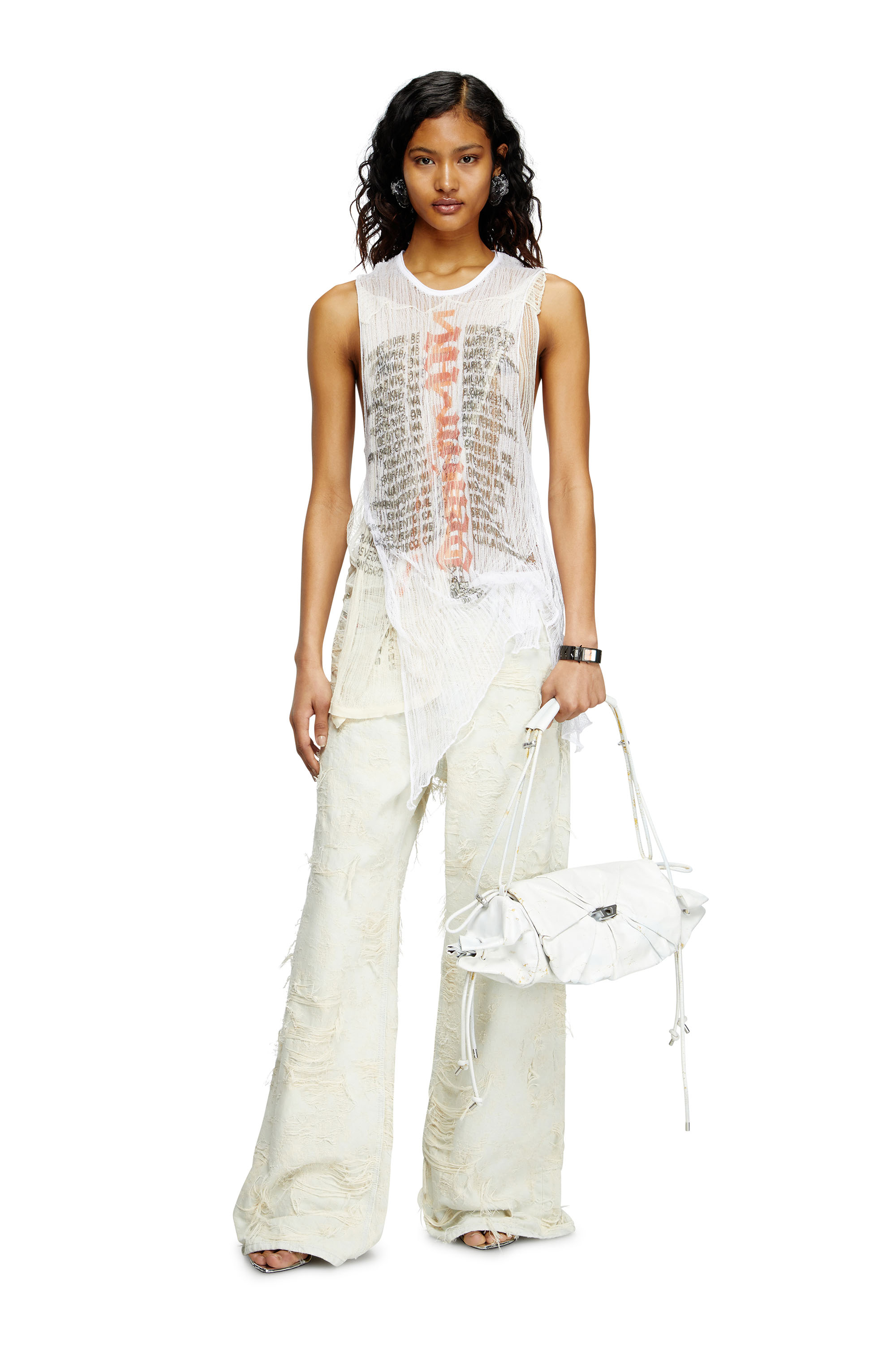 Diesel - Relaxed Jeans 1996 D-Sire 09M40 Femme, Blanc - Image 1