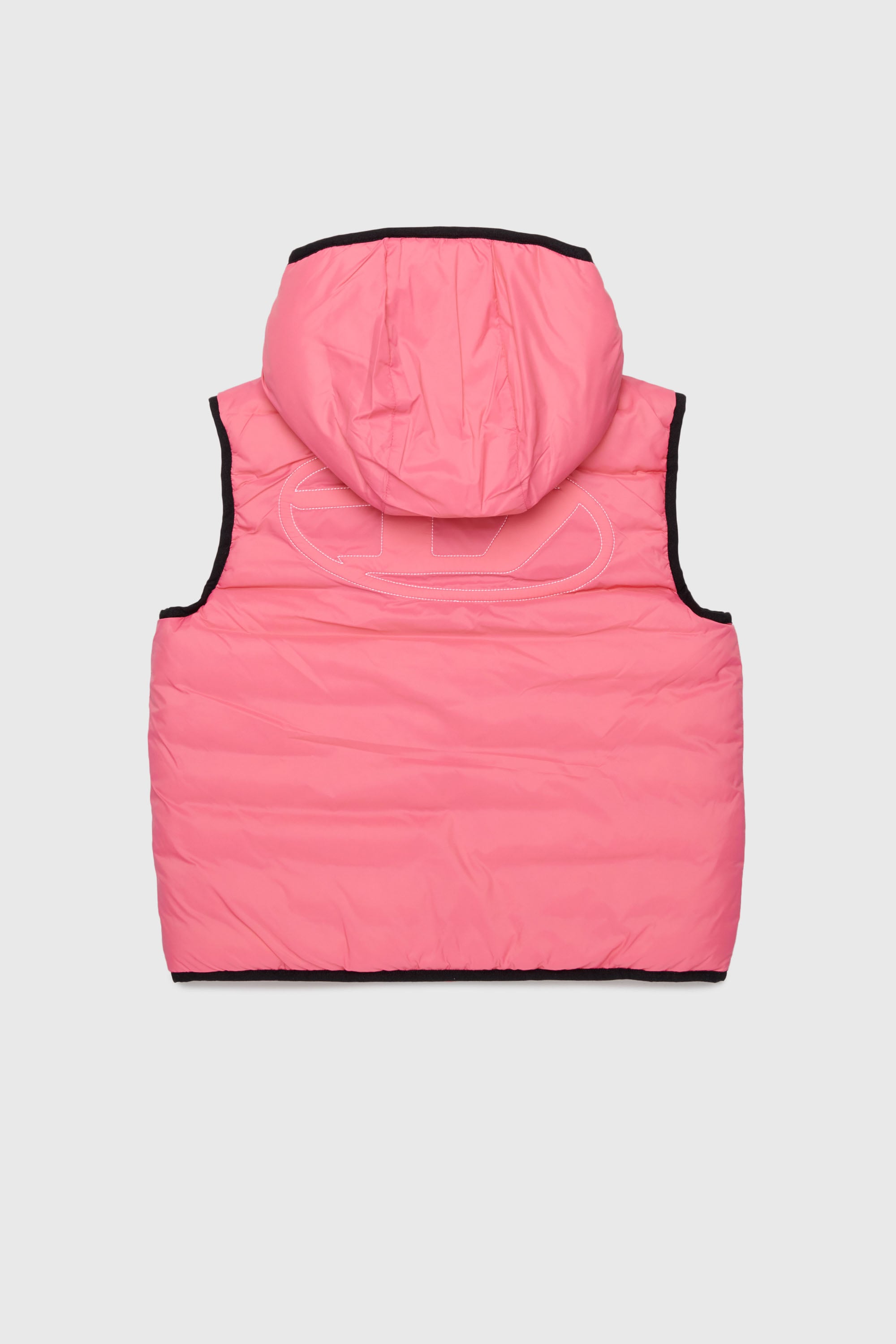 Diesel - JOSIP, Gilet &agrave; capuche en nylon matelass&eacute; Mixte in Rose - 2