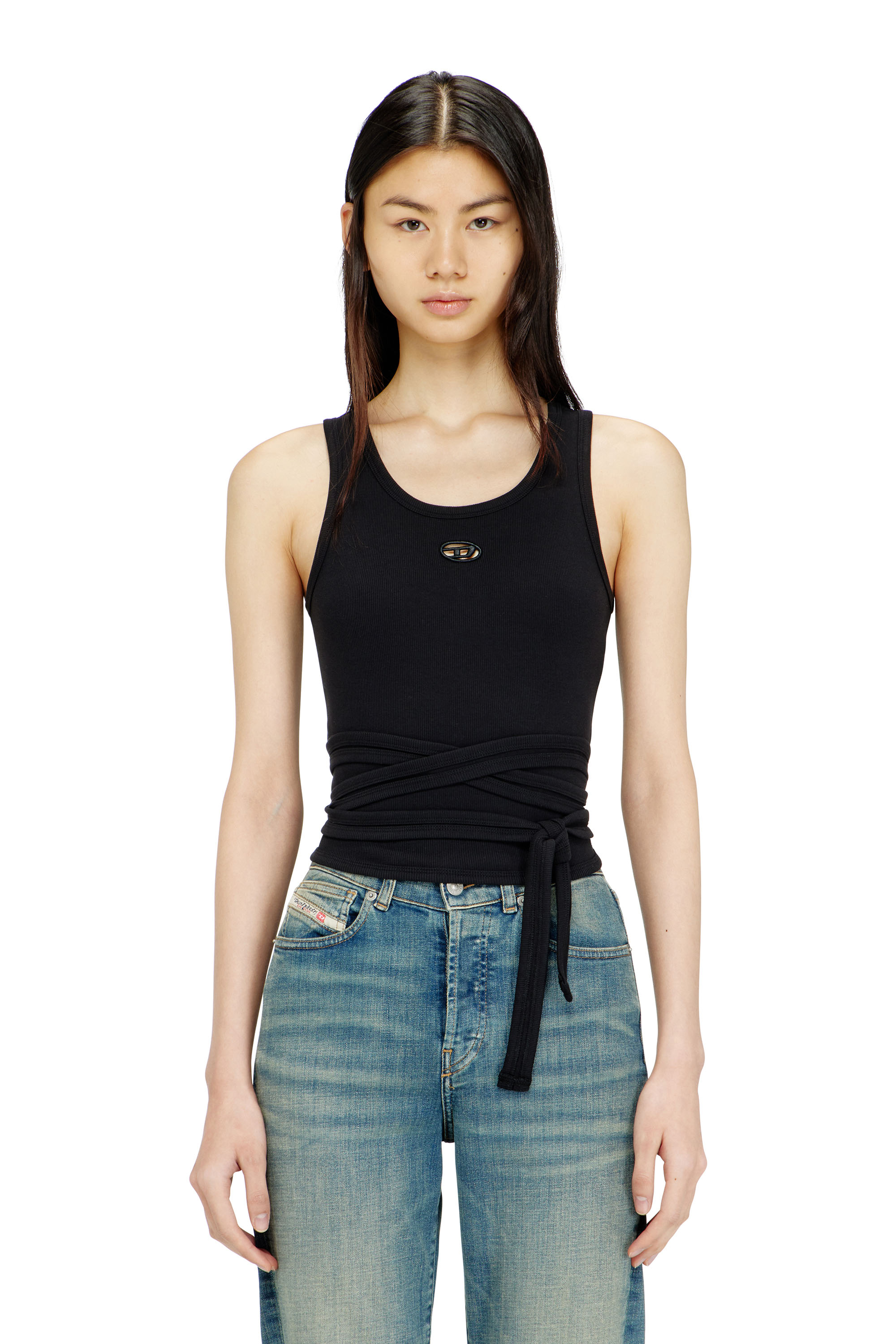 Diesel - T-ANKY-TAIL-S1, Crop top &agrave; design crois&eacute; Femme in ToBeDefined - 2
