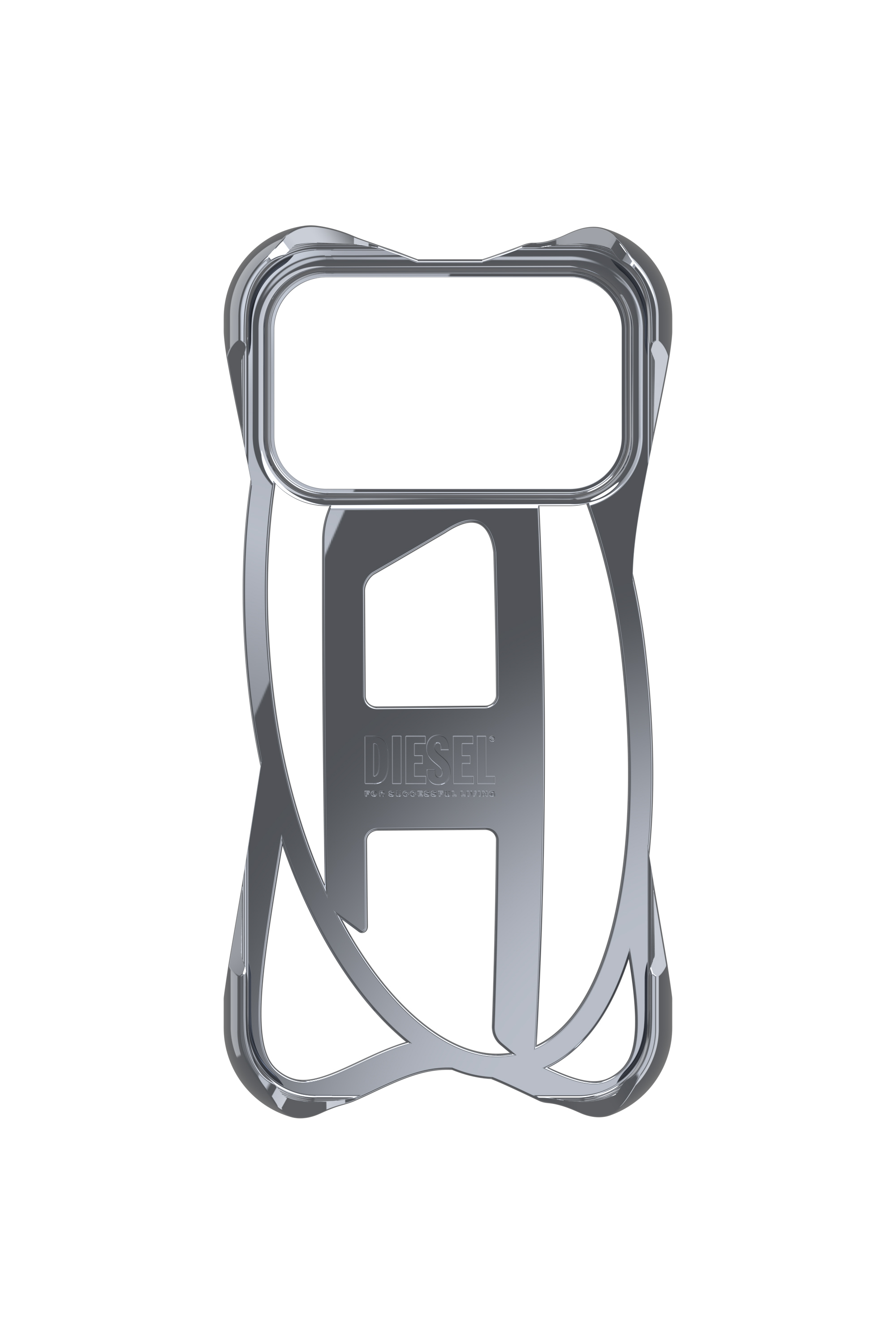 Diesel - 60445  D FRAME CASE, Étui brillant Caged D pour iPhone 17 Pro Mixte in Gris - 4