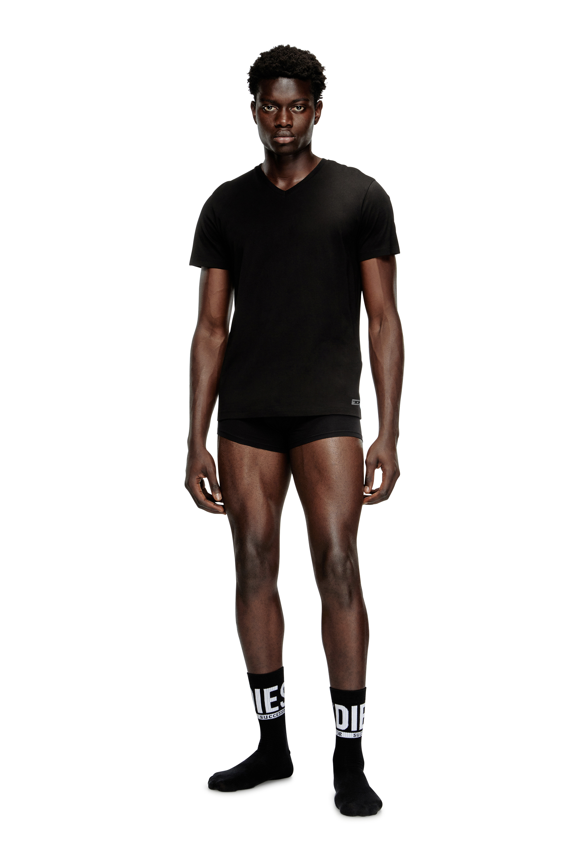 Diesel - MICHAEL-D-BOX-3PACK, Lot de trois T-shirts avec col en V Homme in Noir - 1