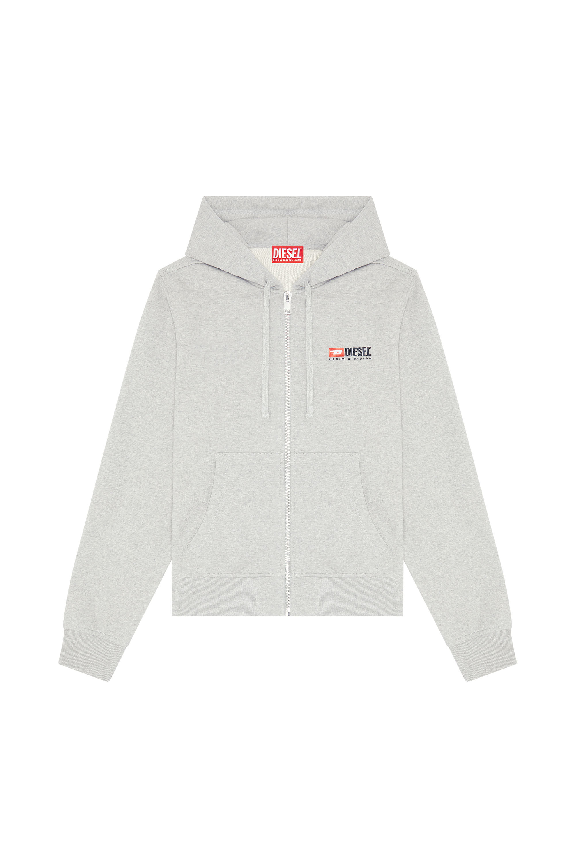 Diesel - S-GINN-HOOD-ZIP-DIV, Gris Clair - Image 6