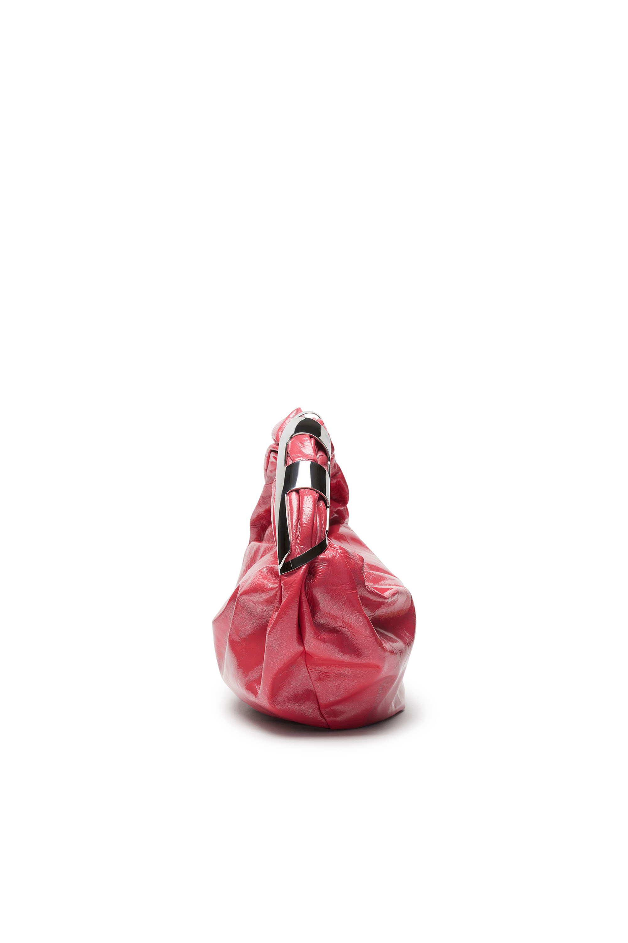 Diesel - GRAB-D HOBO S, Woman Grab-D S-Hobo bag in metallic leather in Pink - Image 3
