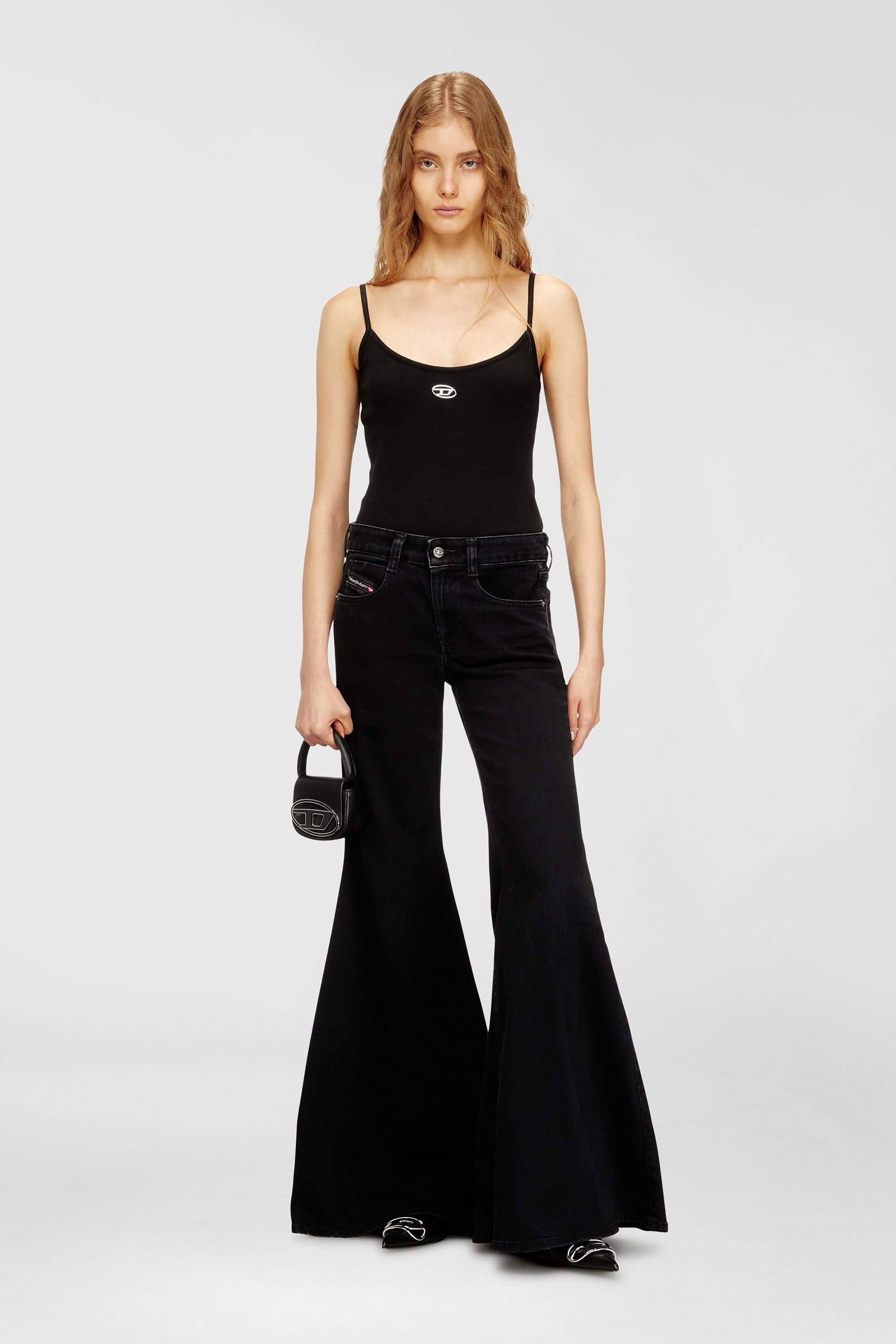 Diesel - 1DR XS, 1DR XS-Mini sac iconique avec plaque D logo Femme in Noir - 2