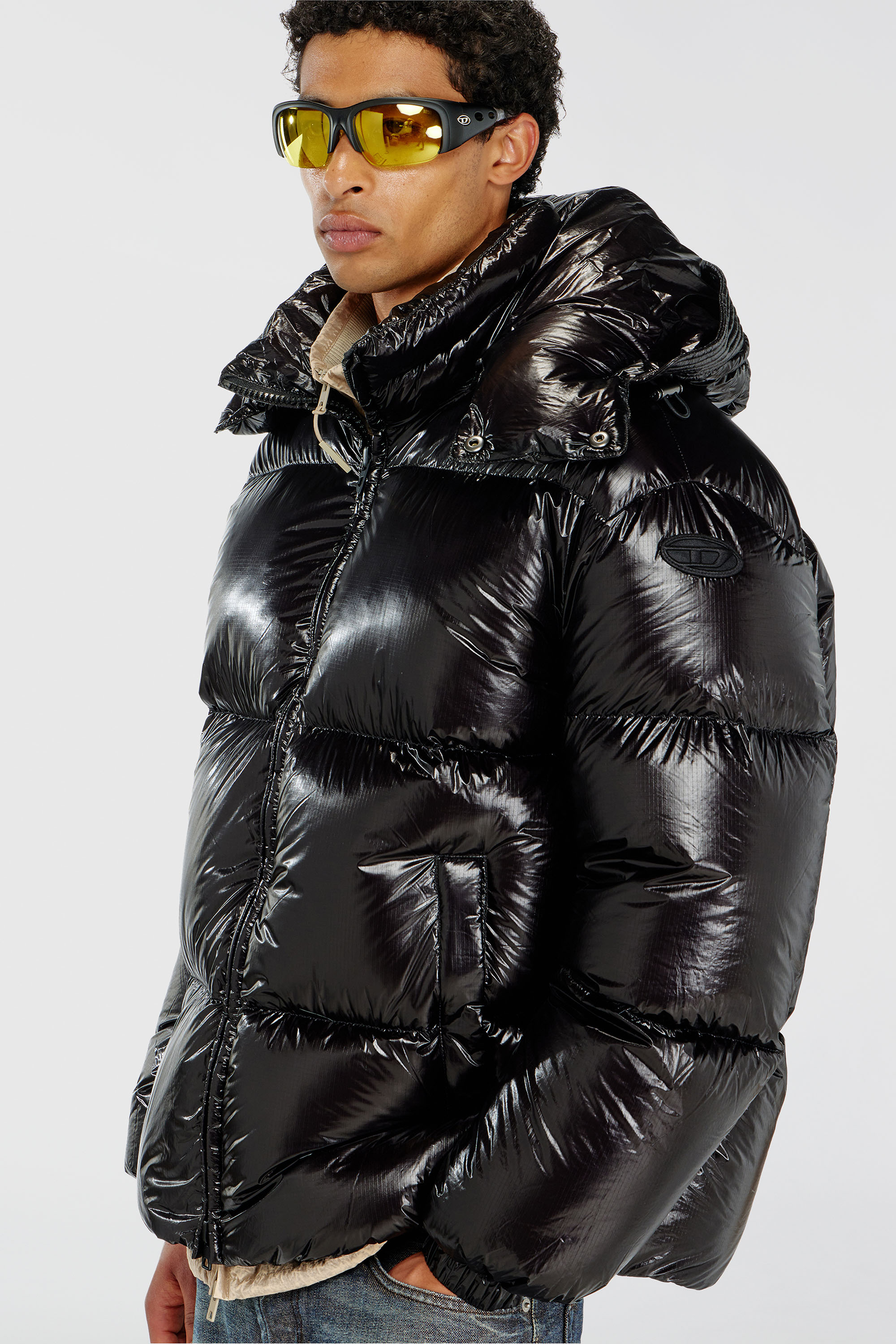 Diesel - W-ROLFYS-WRD-BKCP, Doudoune avec capuche amovible Homme in Noir - 5
