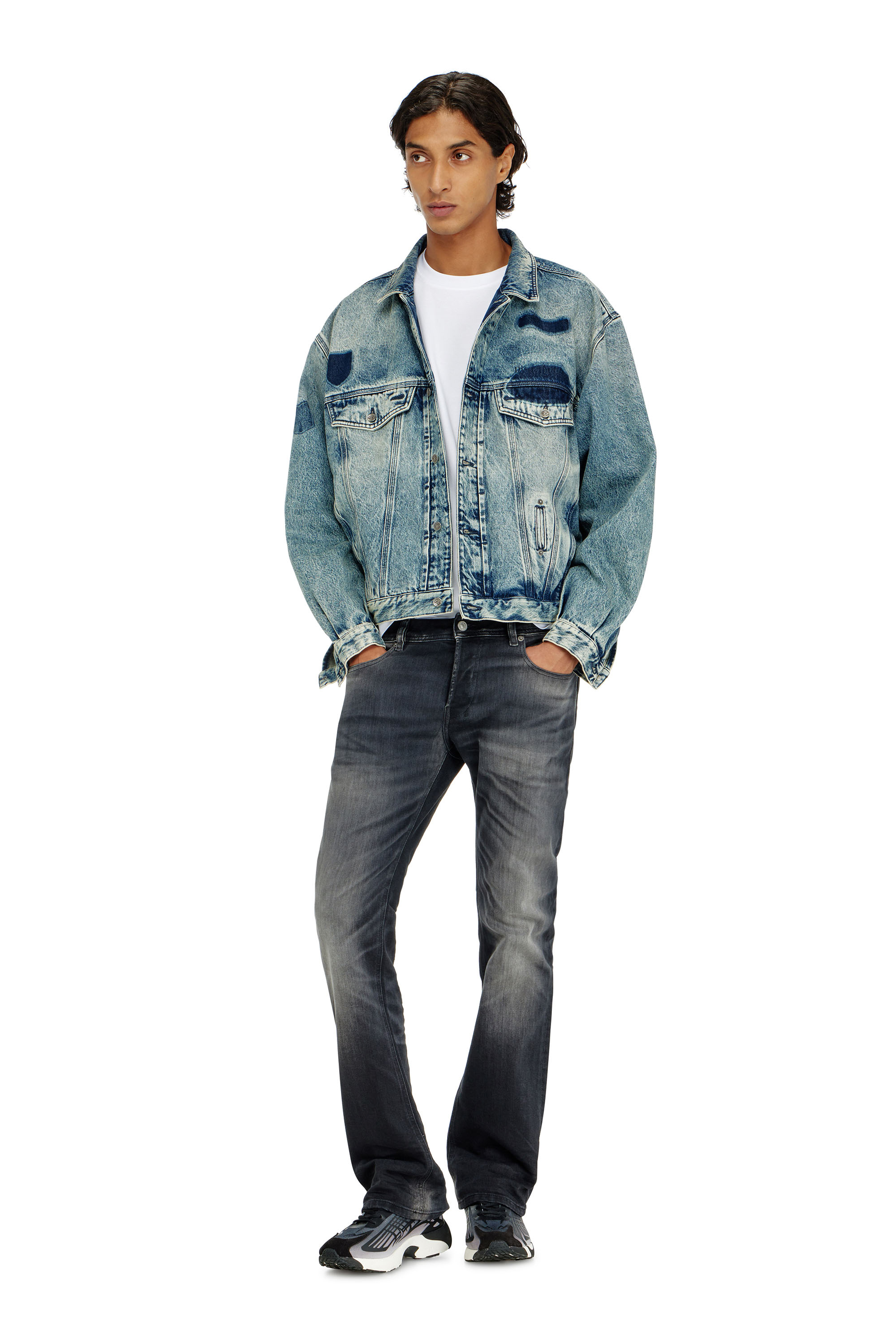 Diesel - Bootcut Jeans 2007 Zatiny 09P38 Homme, Noir/Gris fonc&eacute; - Image 1