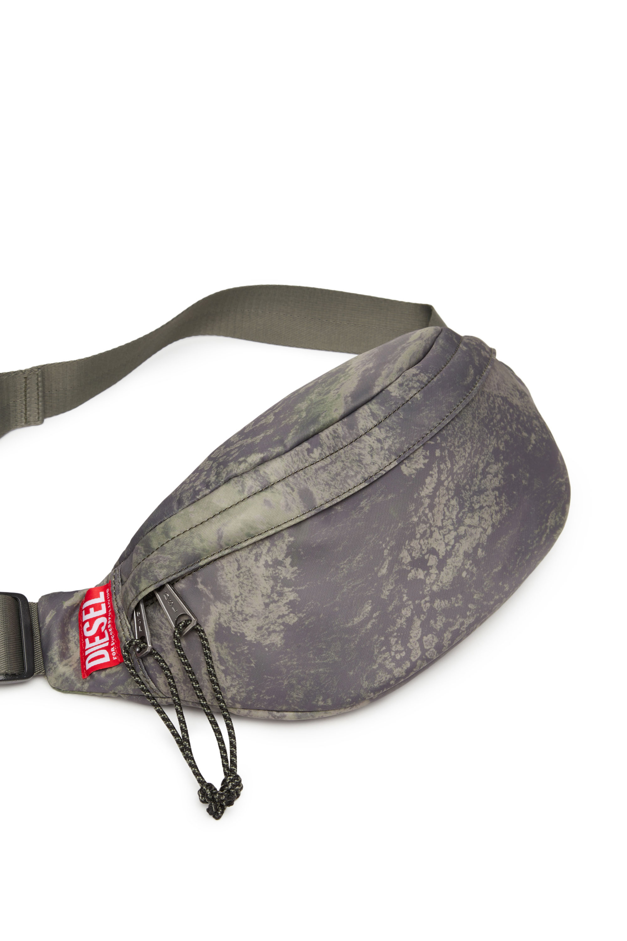 Women's Belt bag in recycled earth-print fabric | RAVE BELTBAG X Diesel