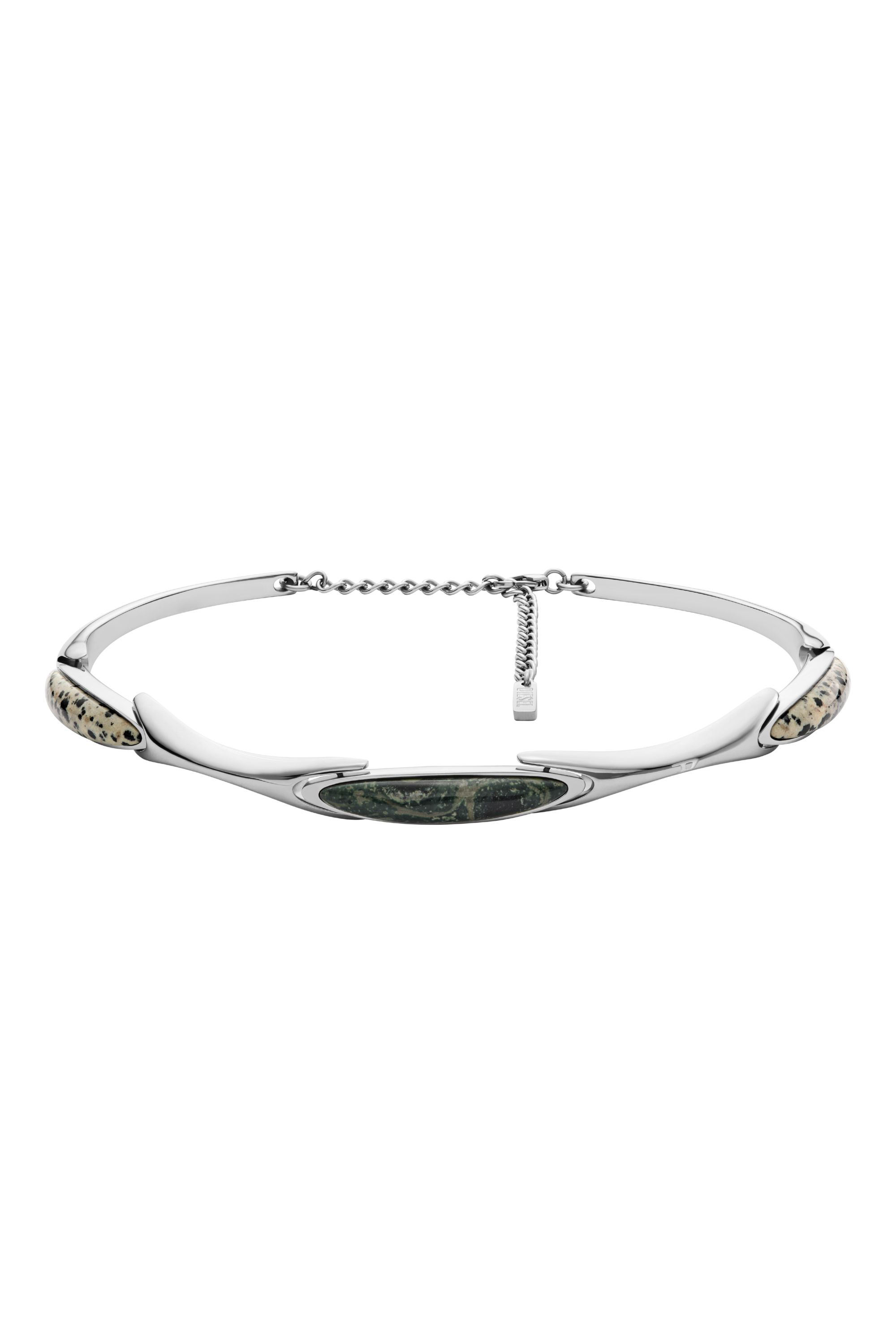 Diesel - DX167740 JEWELLERY, Collier ras du cou en acier inoxydable Mixte in Gris argent&eacute; - 2