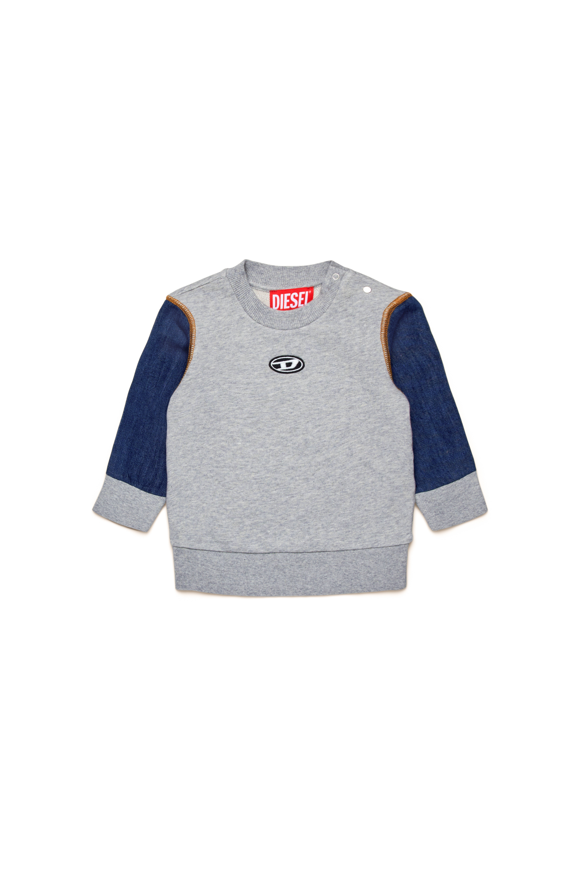 Diesel - SNOAHB, Sweat-shirt à manches en denim Mixte in Polychrome - 1