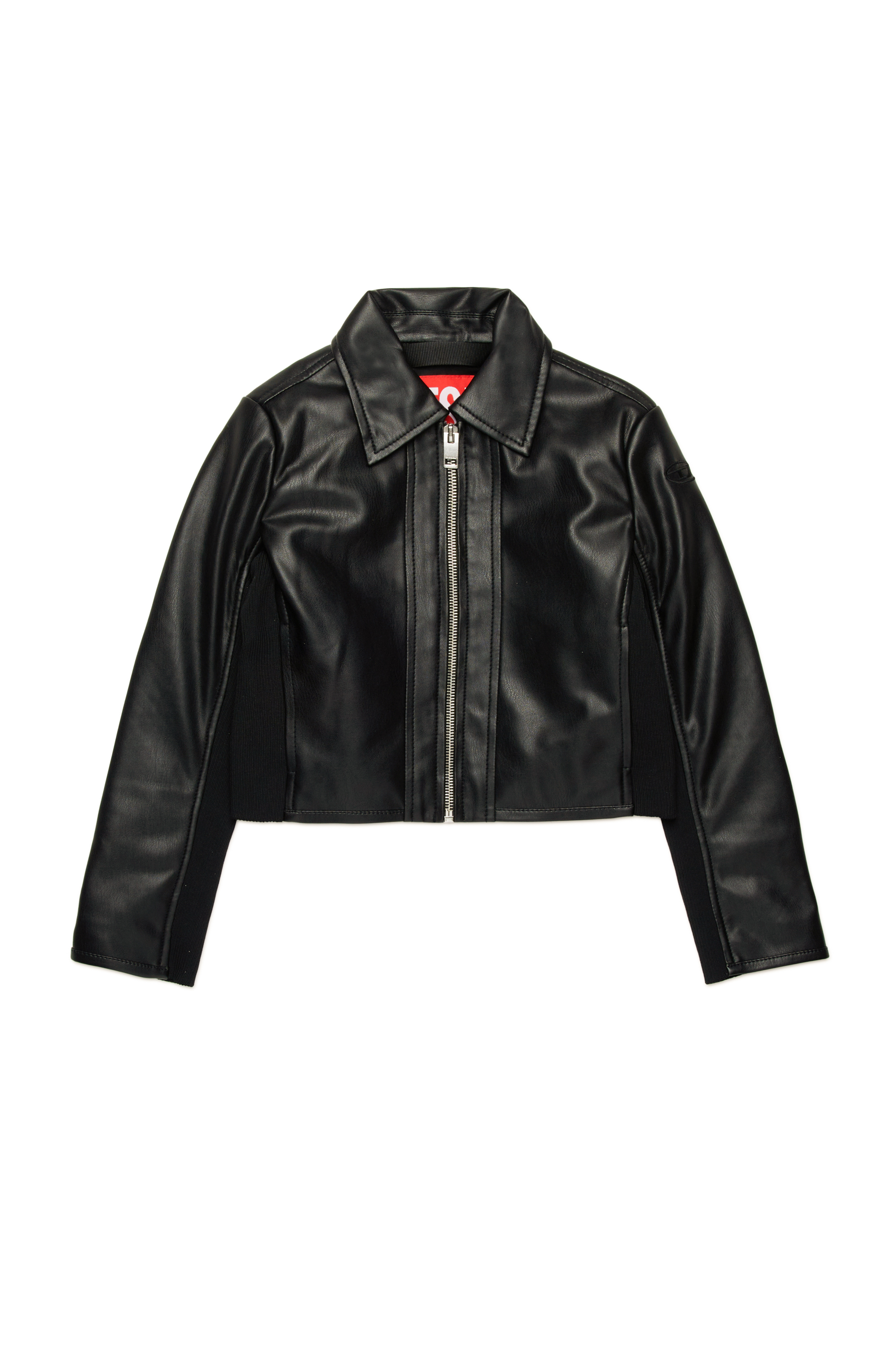 Diesel - JLSASK, Veste de motard avec empiècements élastiqués Femme in Noir - 1